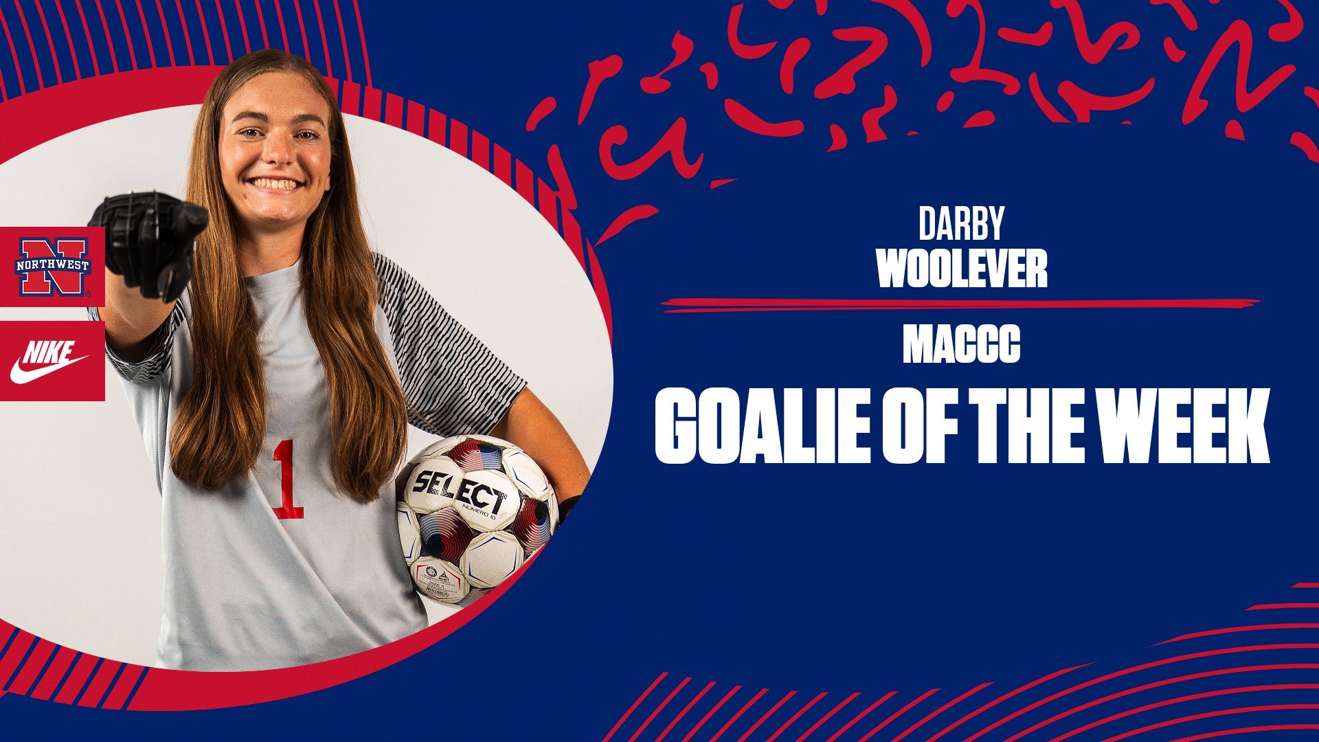 Darby Woolever picks up goalie of the week honors