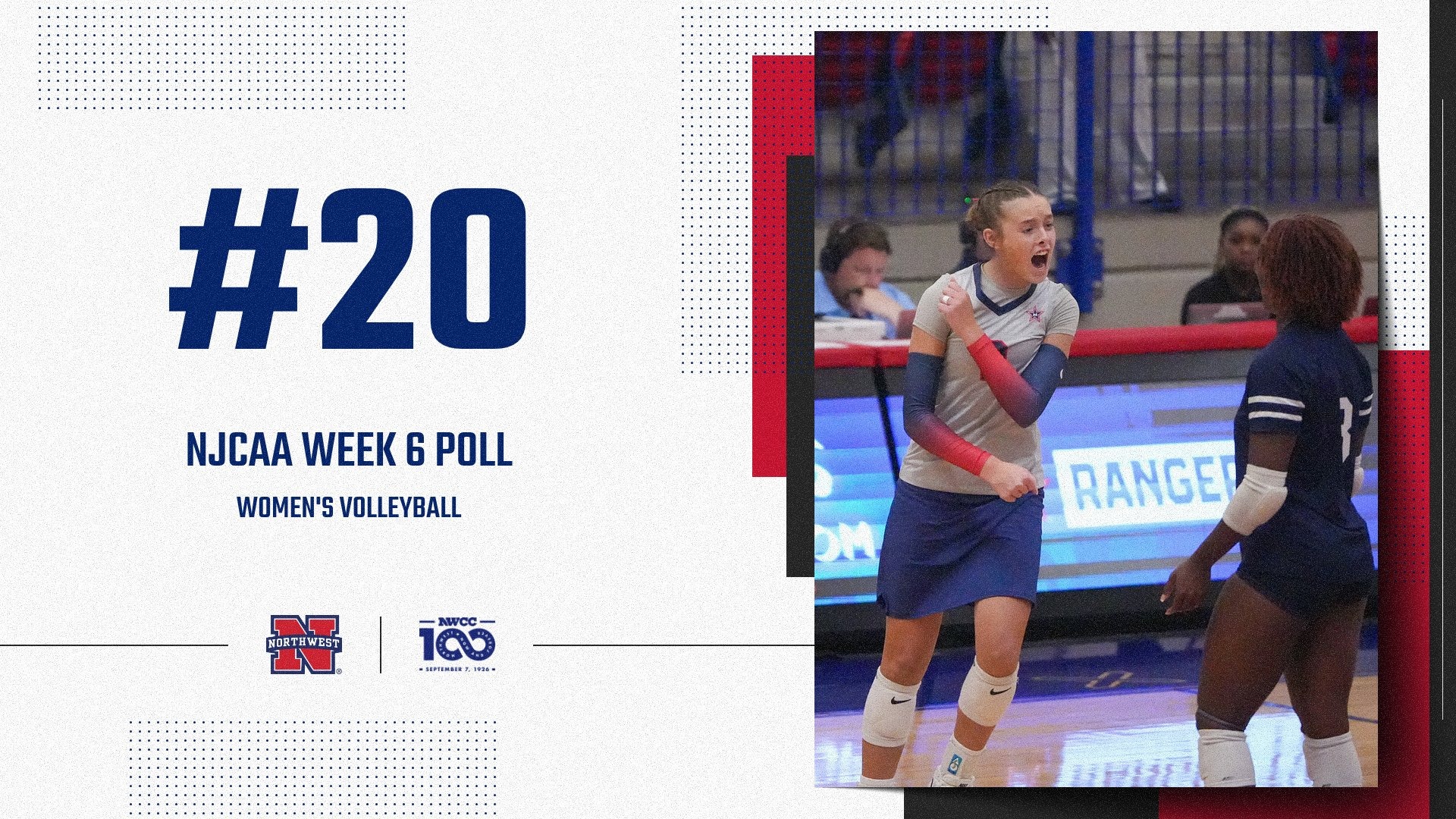 Women's volleyball improves to #20 in week 6 NJCAA poll