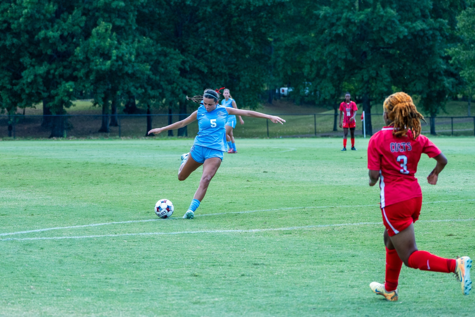 Jayden Newman takes a shot