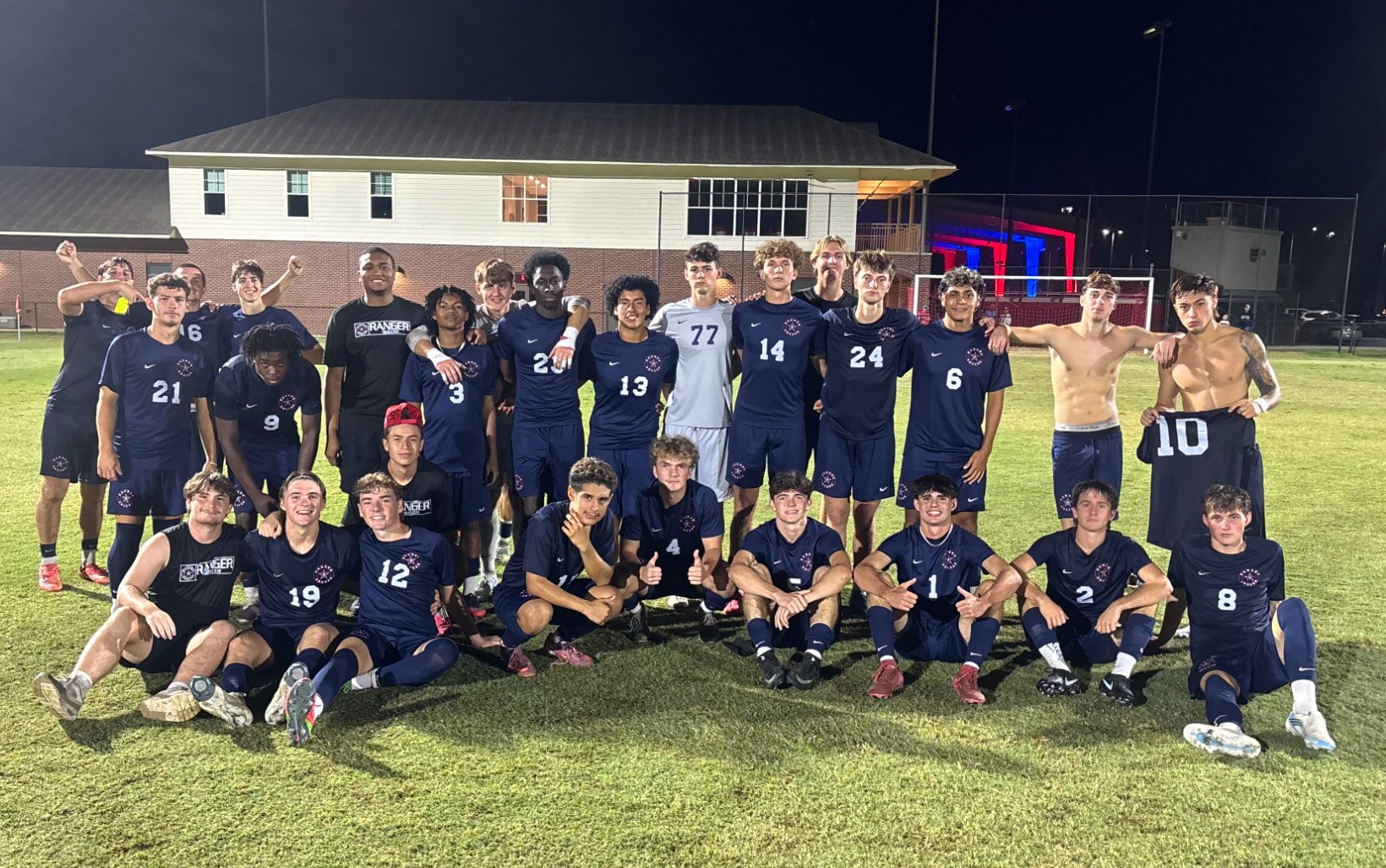Northwest men's soccer after win over Holmes