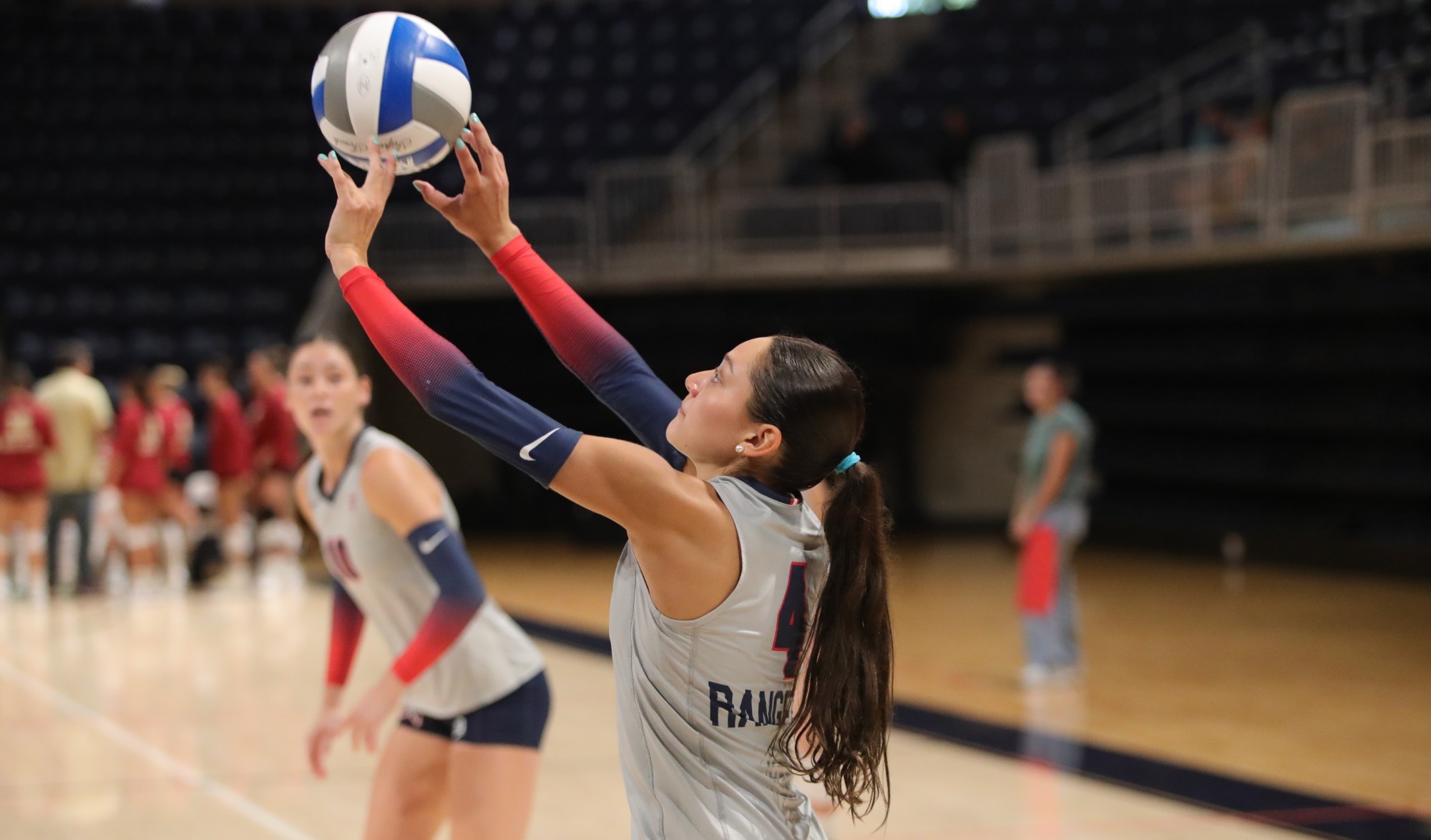 Gonzalez passes a ball for Northwest volleyball