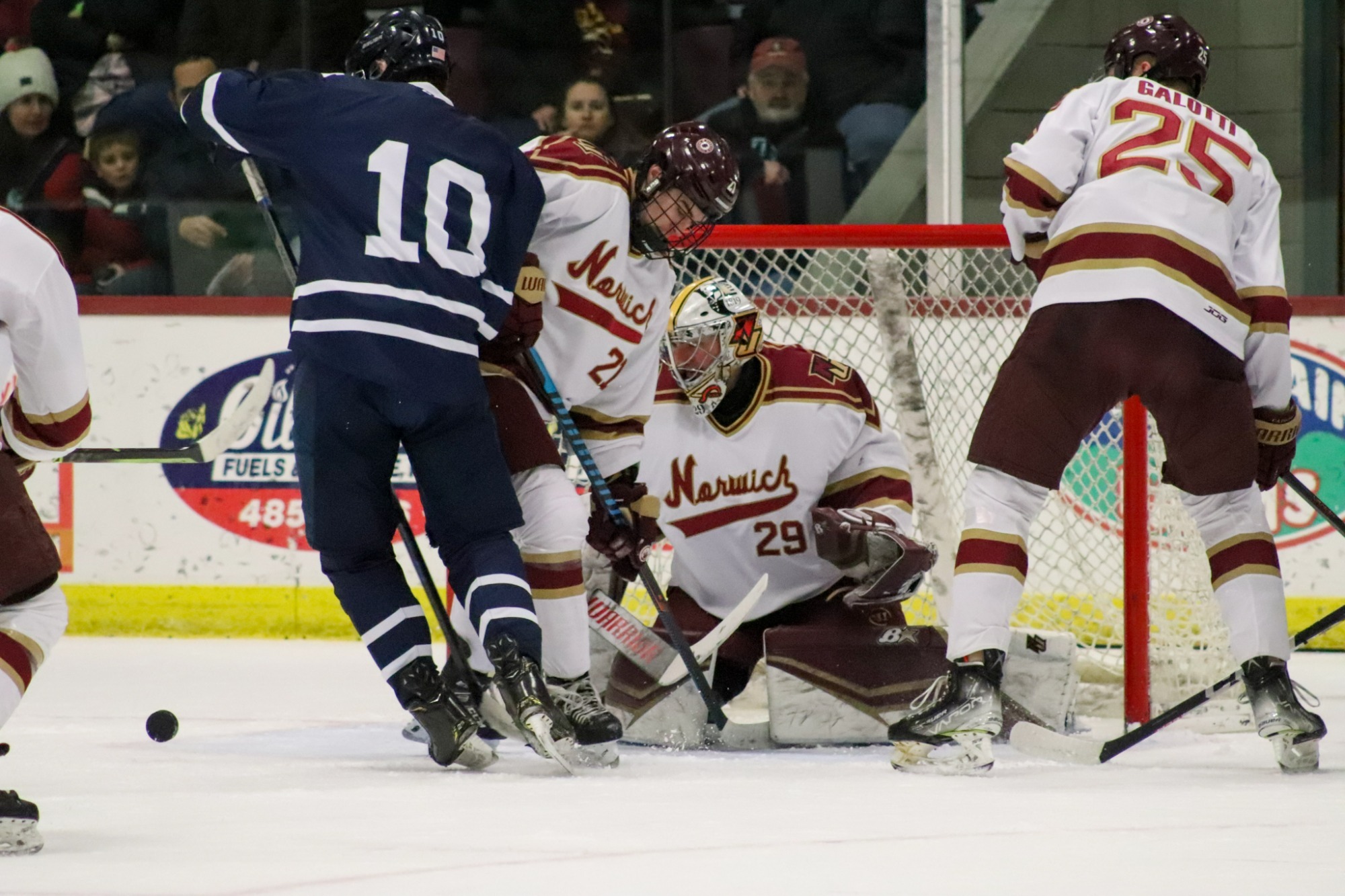 Men's Ice Hockey Goaltending Battle with Skidmore Ends in a Draw