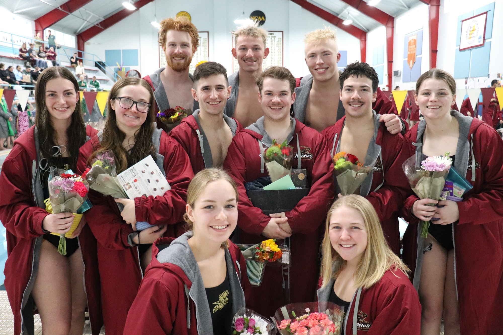 Swimming & Diving Norwich sweeps Plymouth State on Senior Day, break