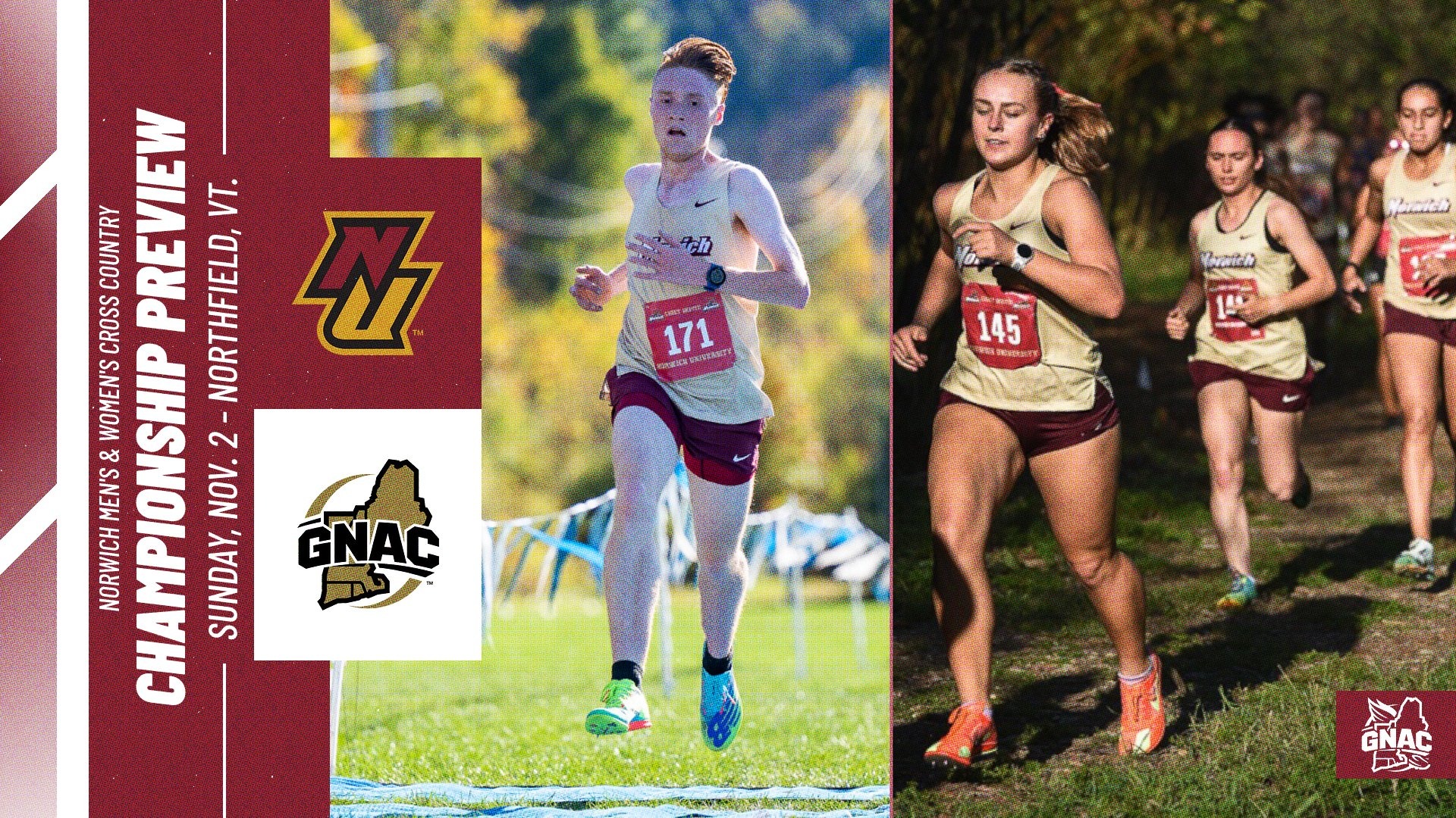 2025 GNAC XC CHAMPIONSHIP - preview graphic