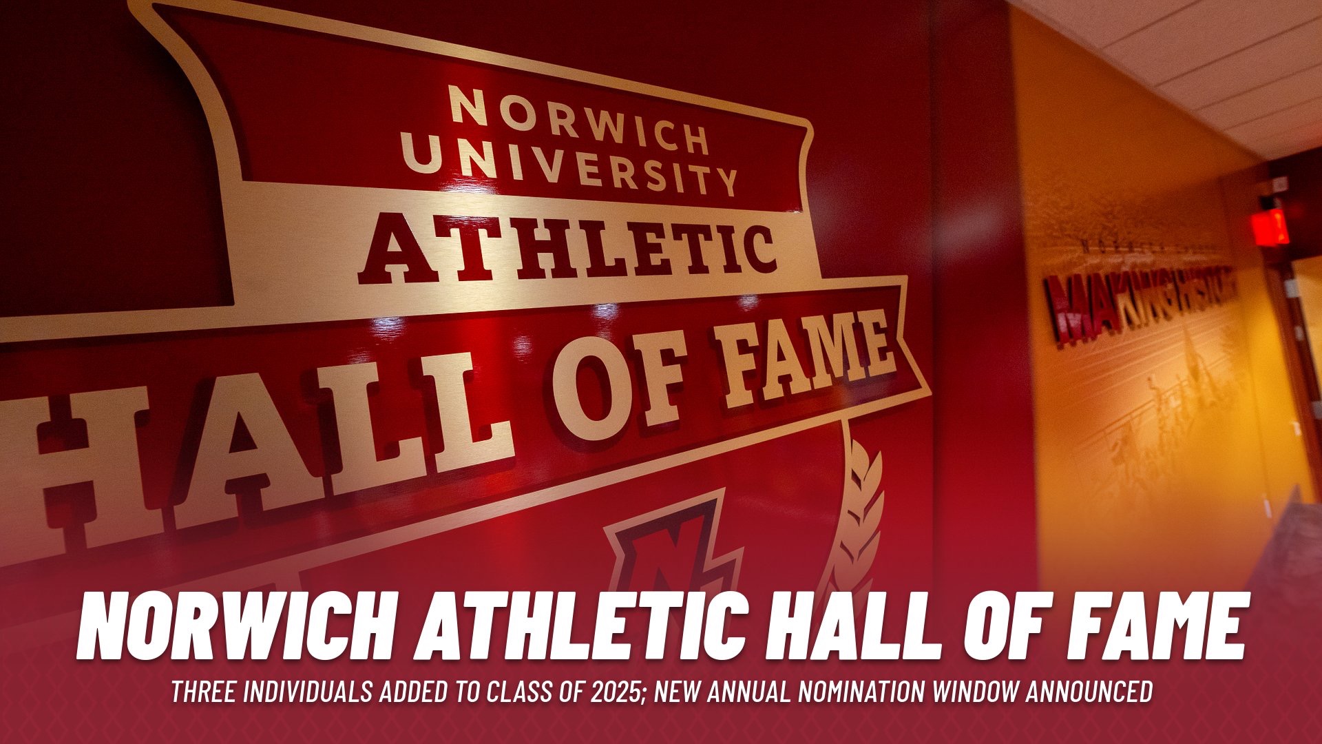 NORWICH ATHLETIC HALL OF FAME - CLASS OF 2025 ADDITIONS GRAPHIC