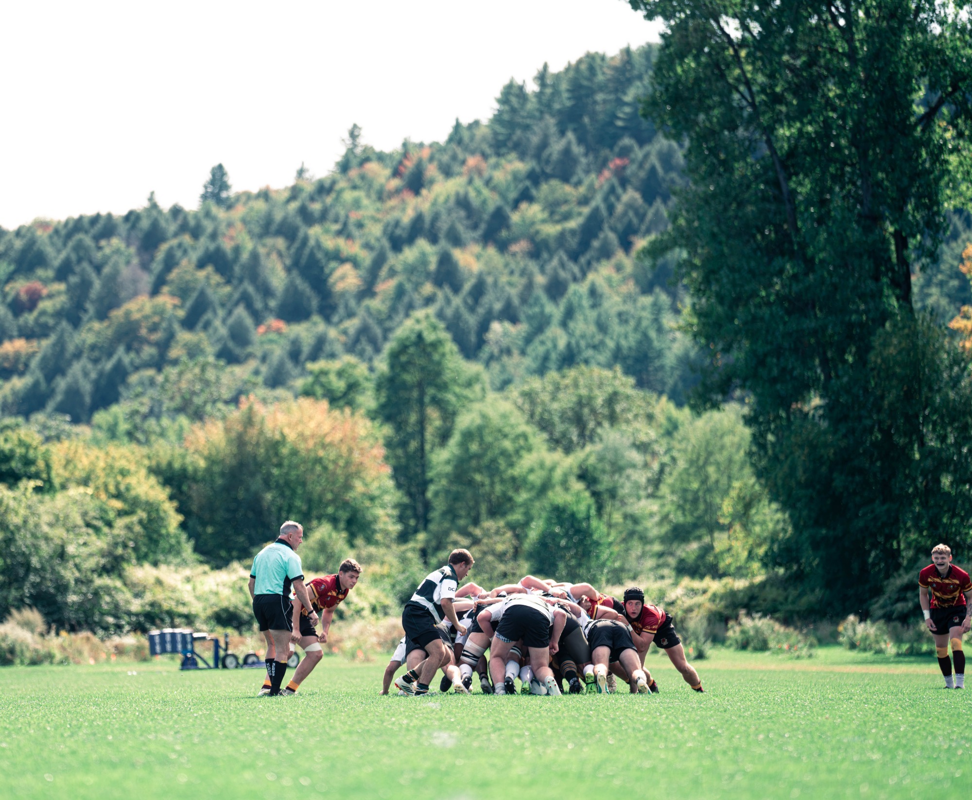 Norwich Men's Rugby in a scrum.