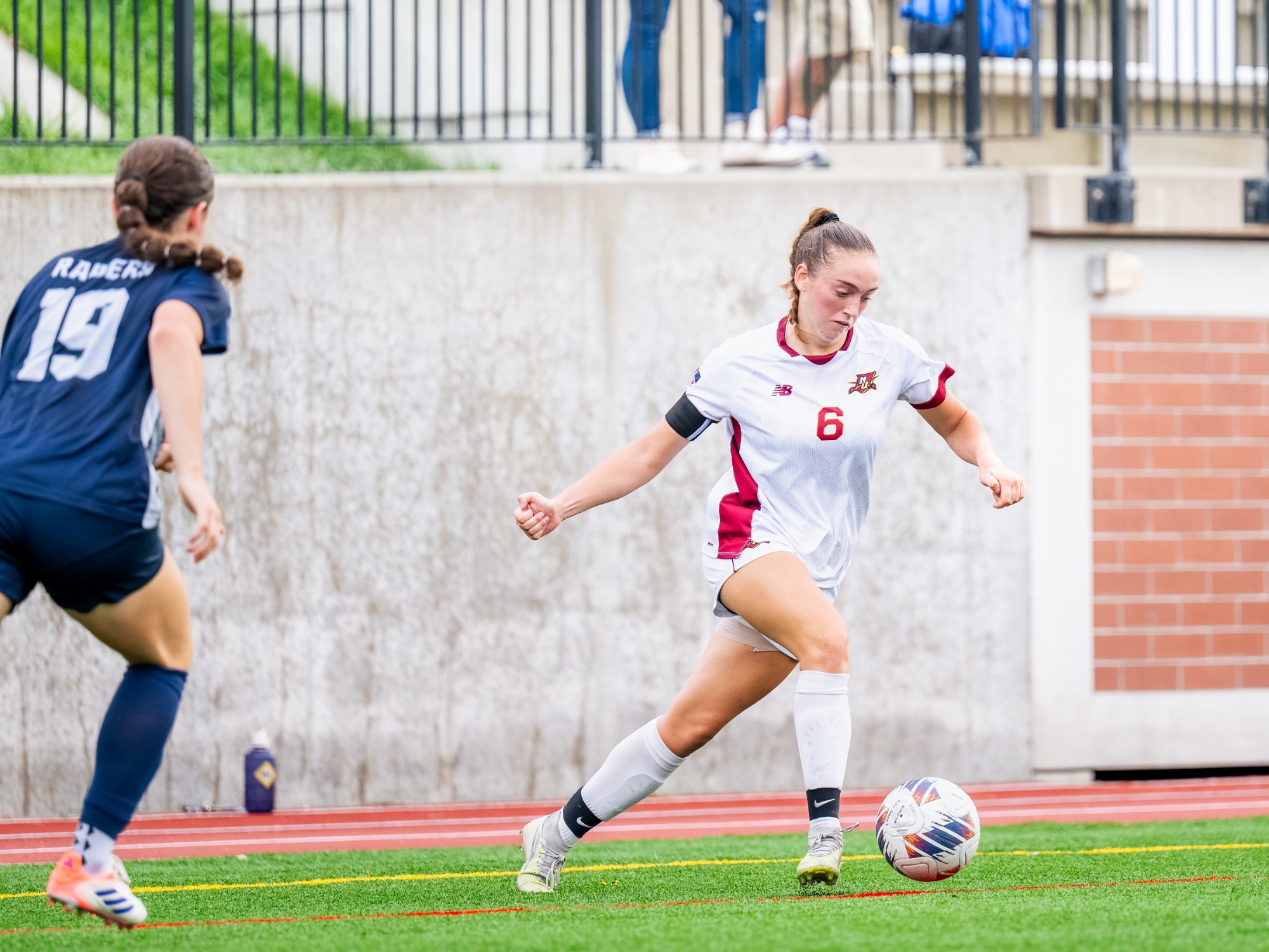 Briggs beating her defender on the wing. 
