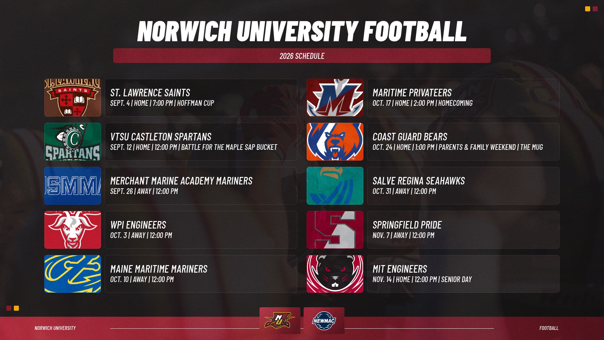 2026 FB - schedule & ticket release