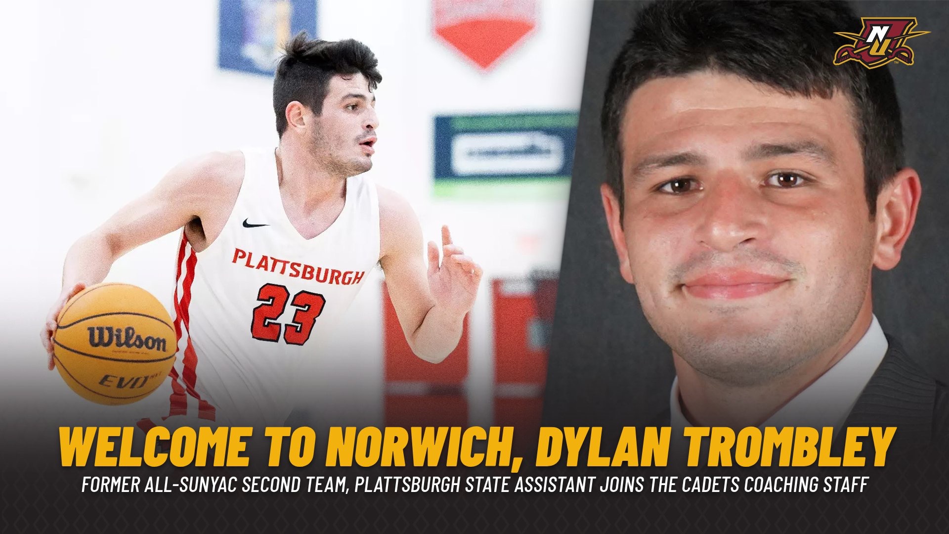 Men's Basketball adds Trombley to coaching staff for 2026-27 season. 