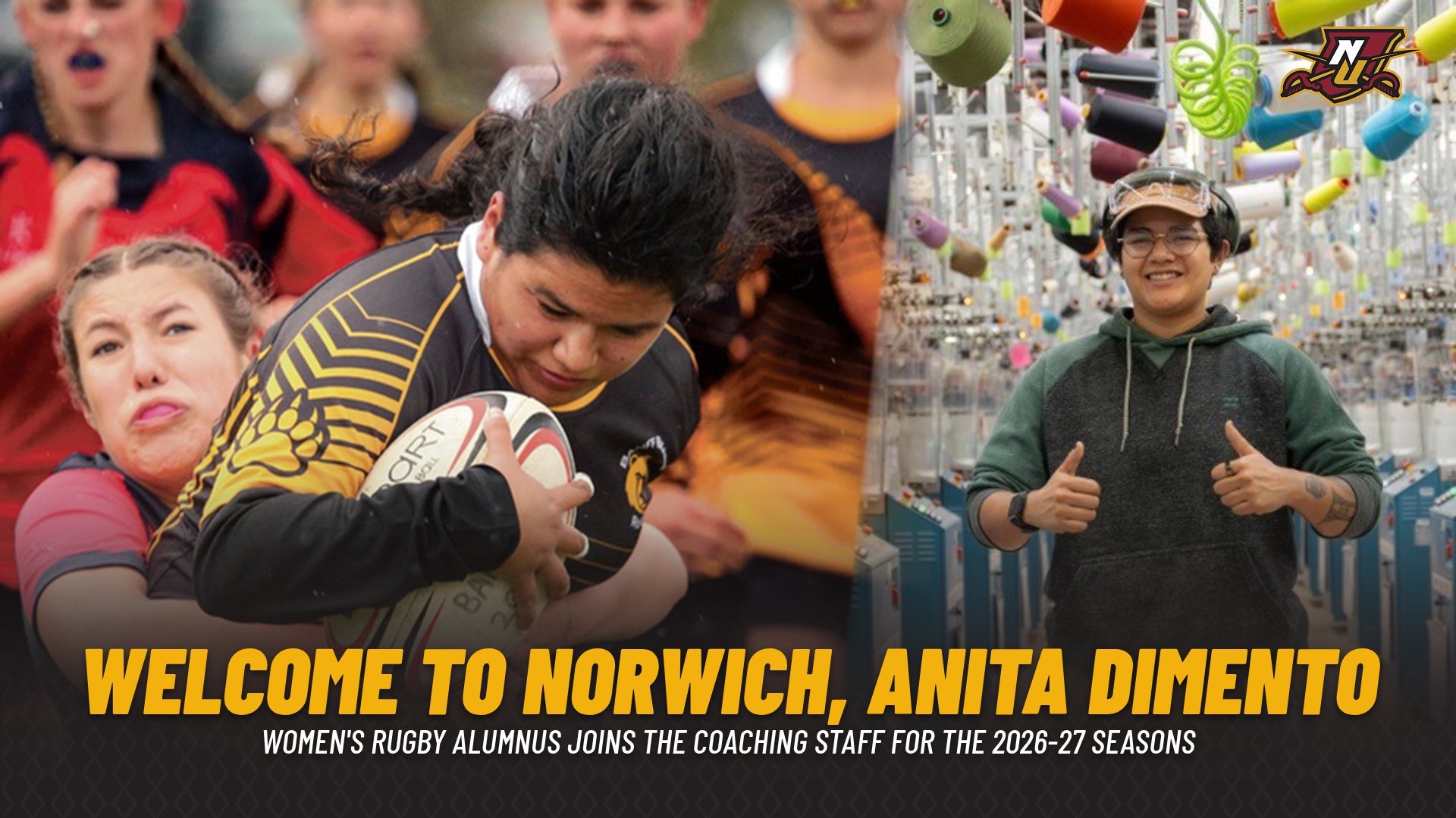 Women's Rugby Alumnus, Anita DiMento '21 joins coaching staff for the 2026-27 seasons. 