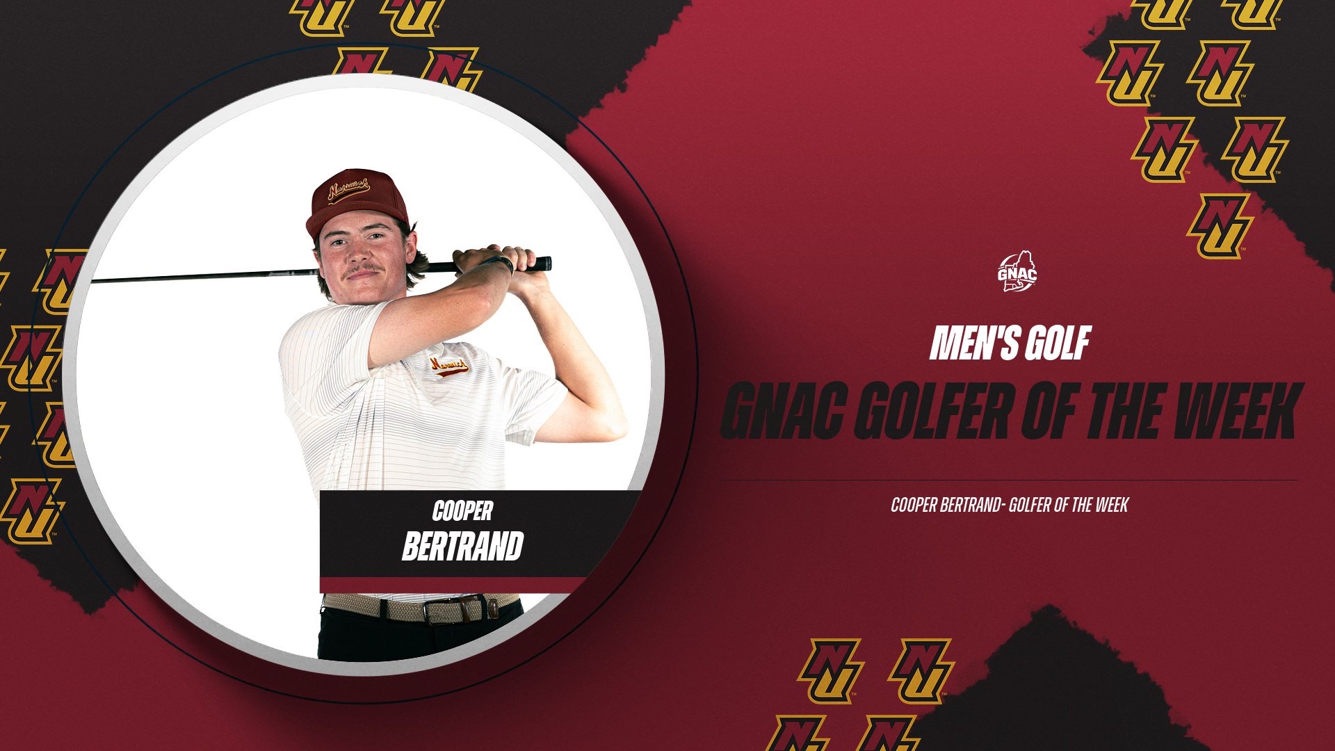 Bertrand earns second GNAC Golfer of the Week honor this season.