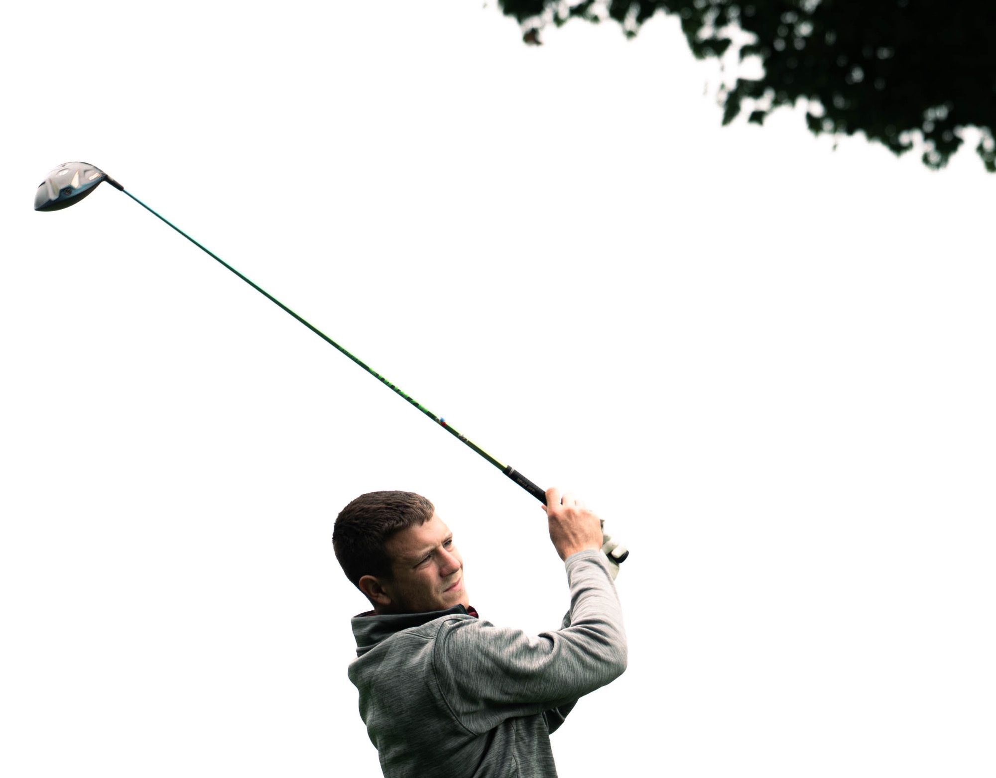 Camire watching his drive. 