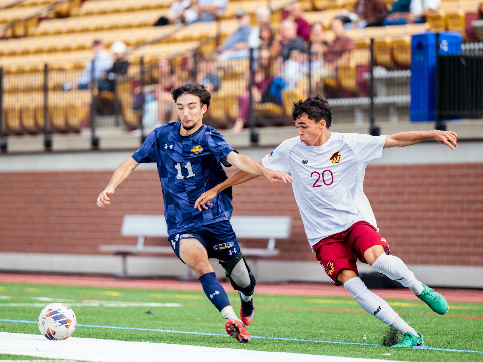 Paro battling for the ball in the attacking third.