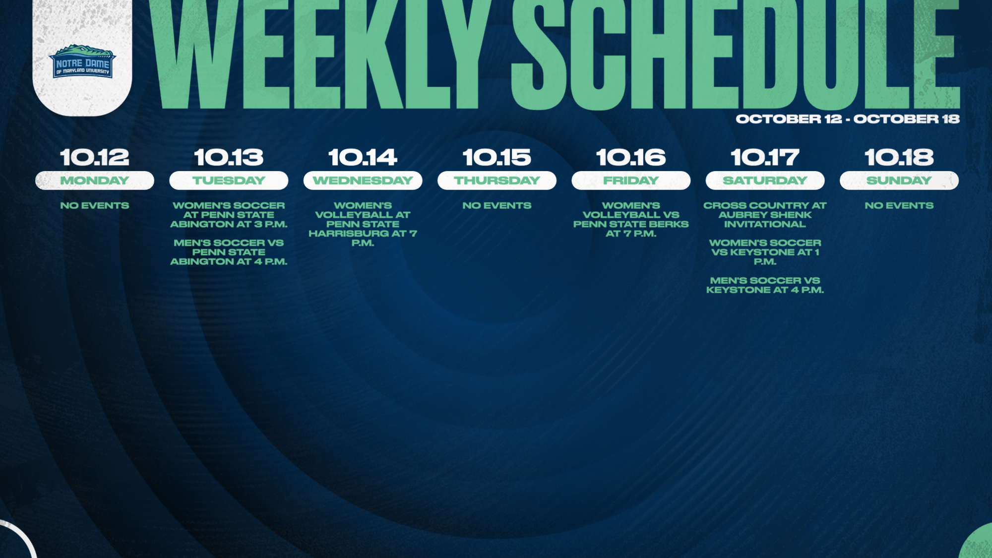 Weekly Schedule