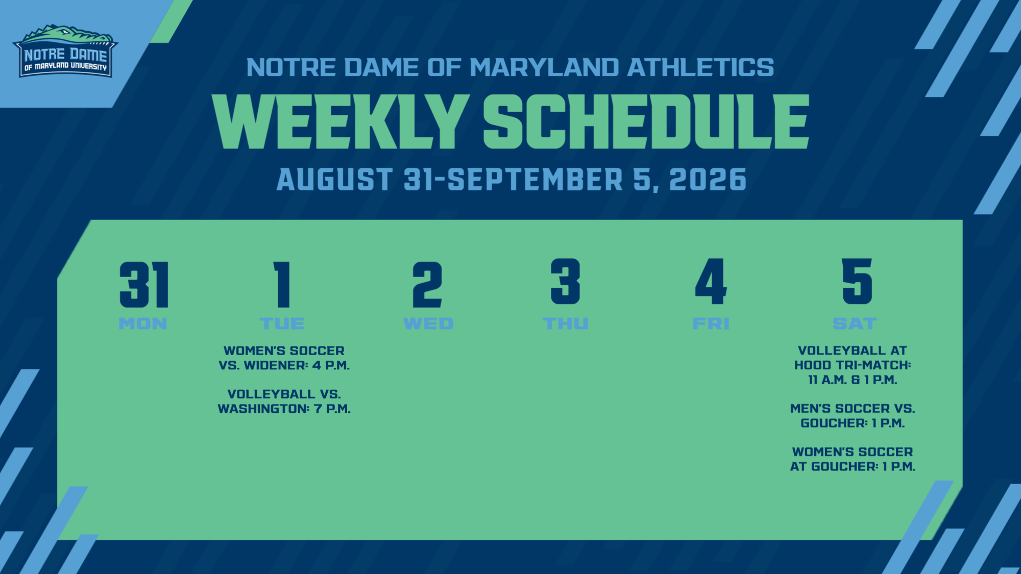 This Week - 8/31-9/5