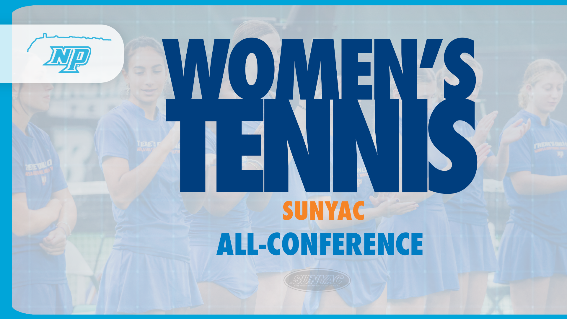 Women's Tennis All-SUNYAC main story graphic