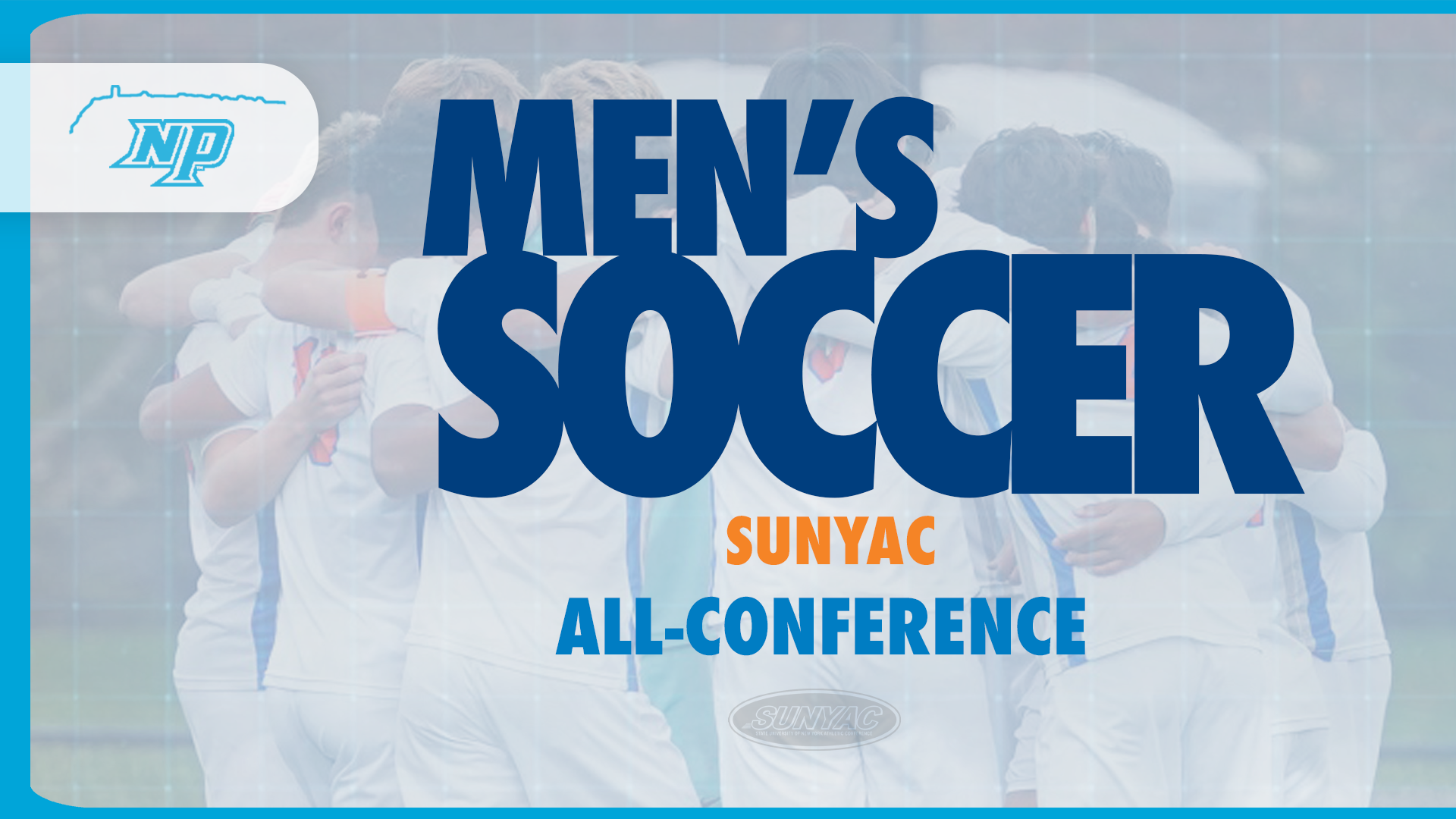 Men's Soccer All-SUNYAC main story graphic