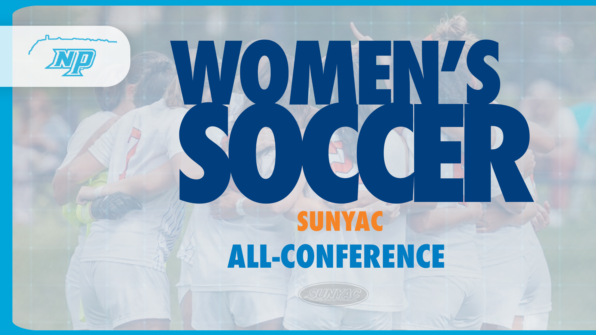 Women's Soccer All-SUNYAC main story graphic