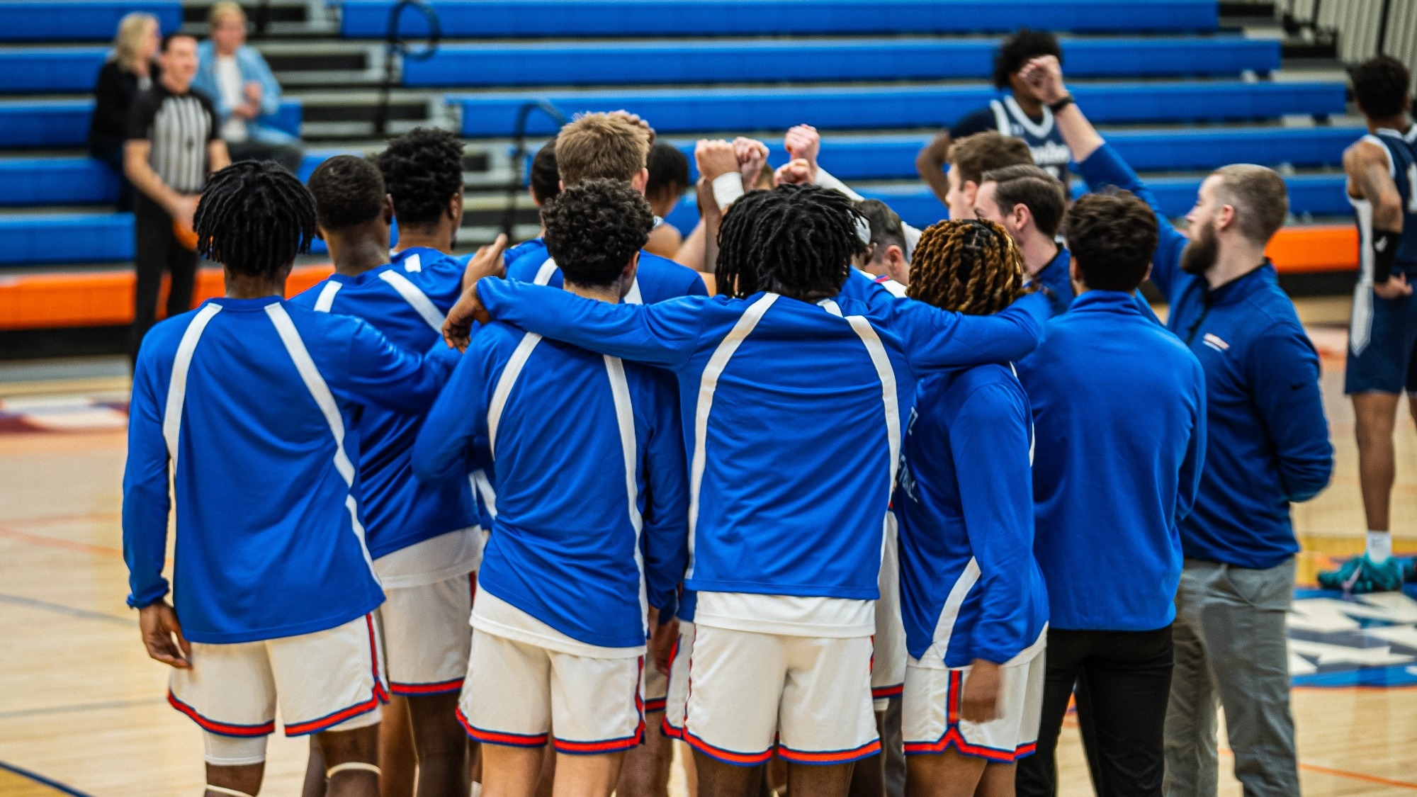 Hawks huddle pregame