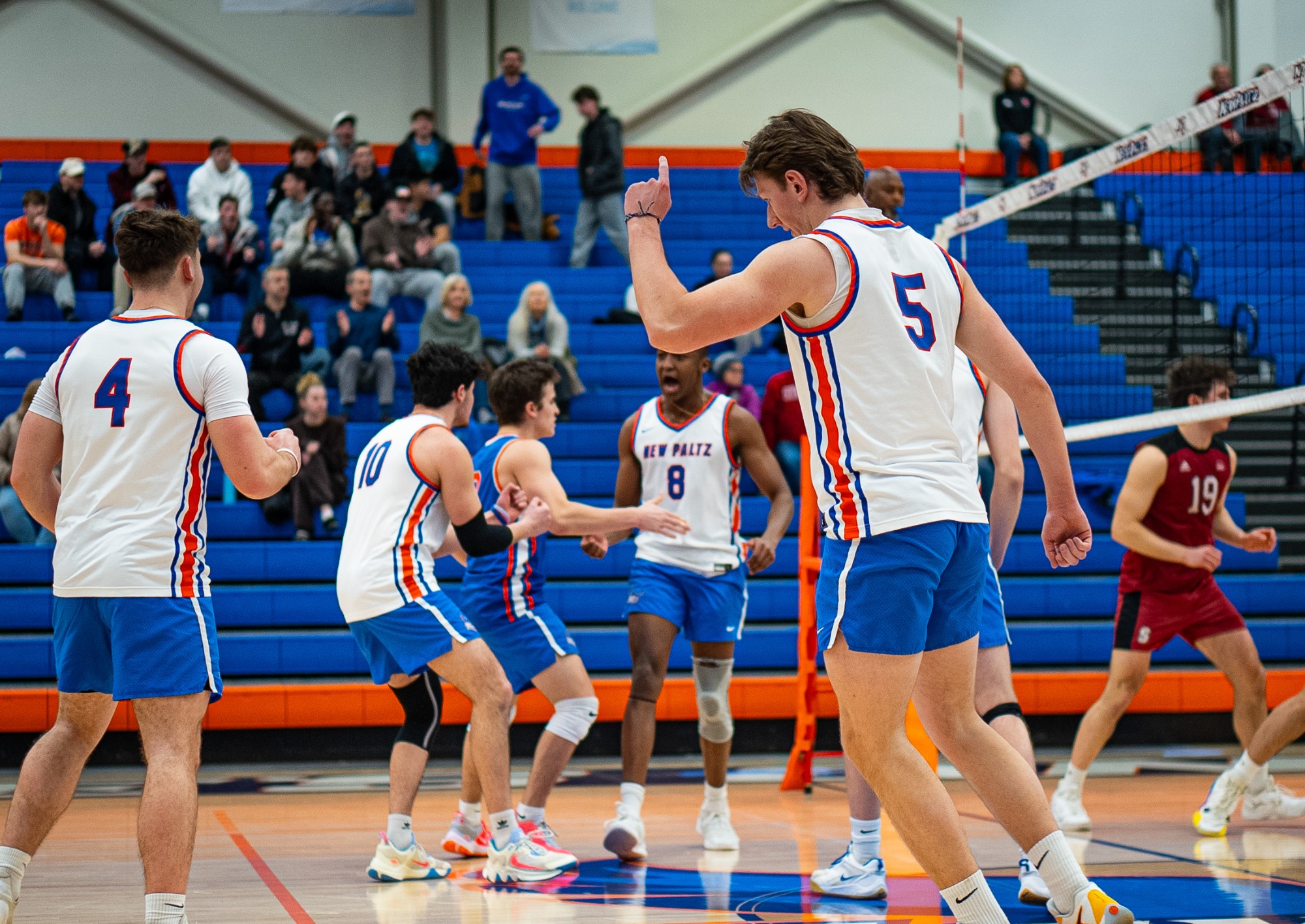 Matt Teplansky celebrates after a point