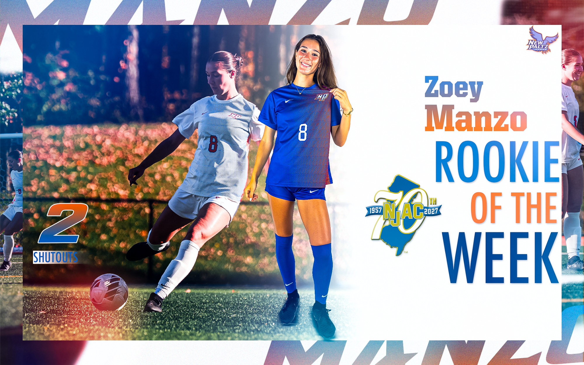 Zoey Manzo Rookie of the Week 10.26 - Women's Soccer