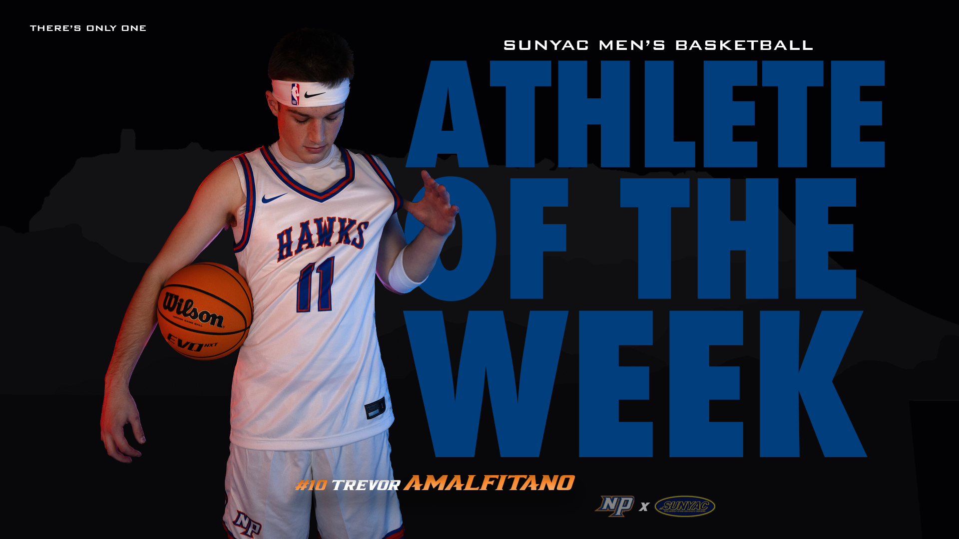 Trevor Amalfitano SUNYAC Athlete of the Week main story graphic