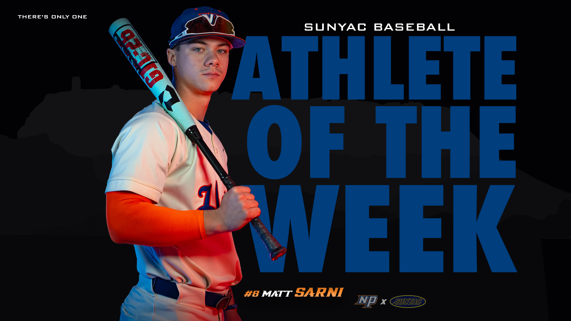 Matt Sarni SUNYAC Athlete of the Week main story graphic