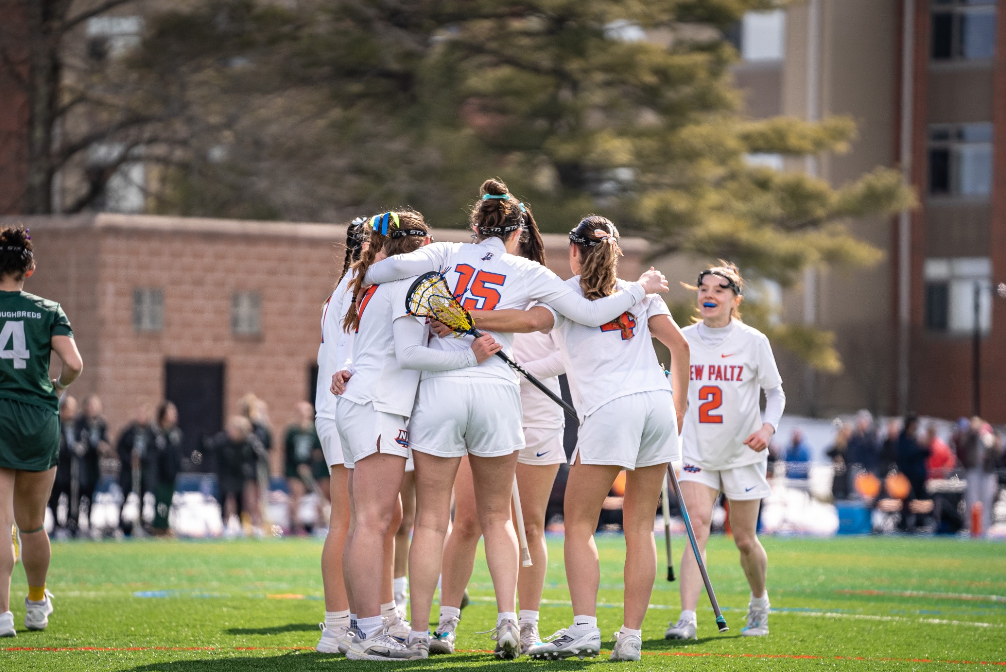 Hawks celebrate an Allison Beattie goal