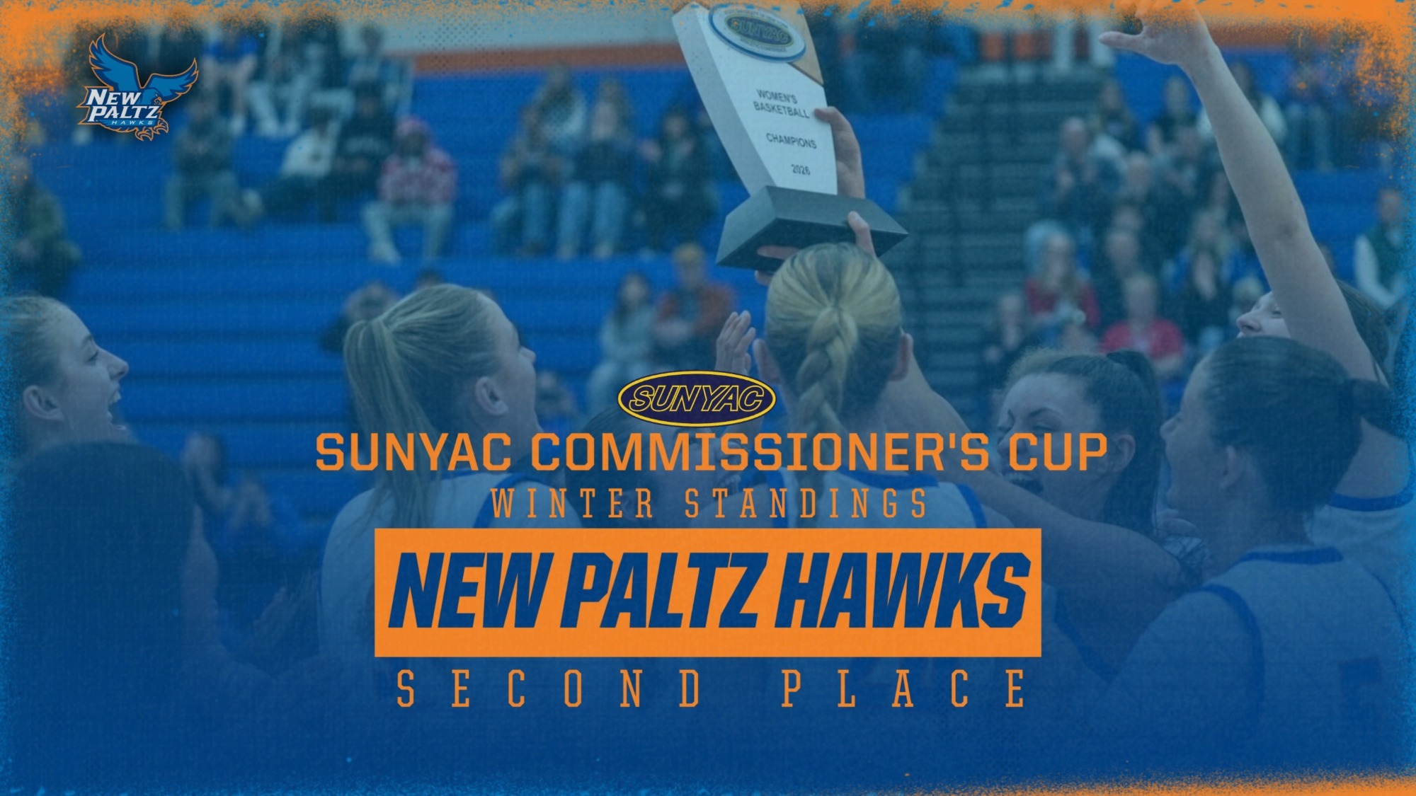SUNYAC Commissioner's Cup Graphic with Women's Basketball for Winter 2026
