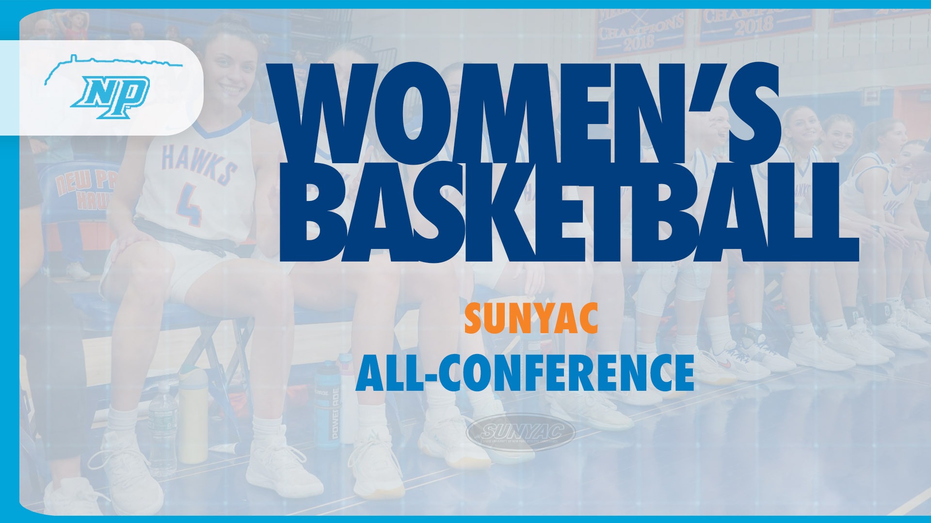 Women's Basketball All-SUNYAC main story graphic