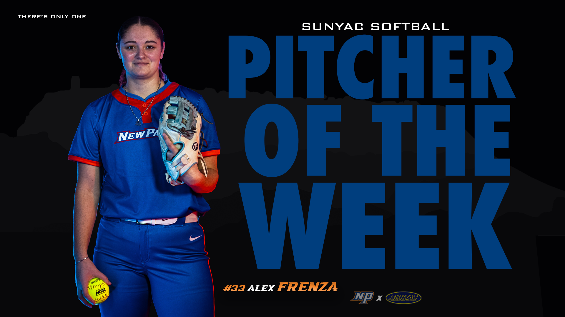 Alex Frenza SUNYAC Pitcher of the Week main story graphic
