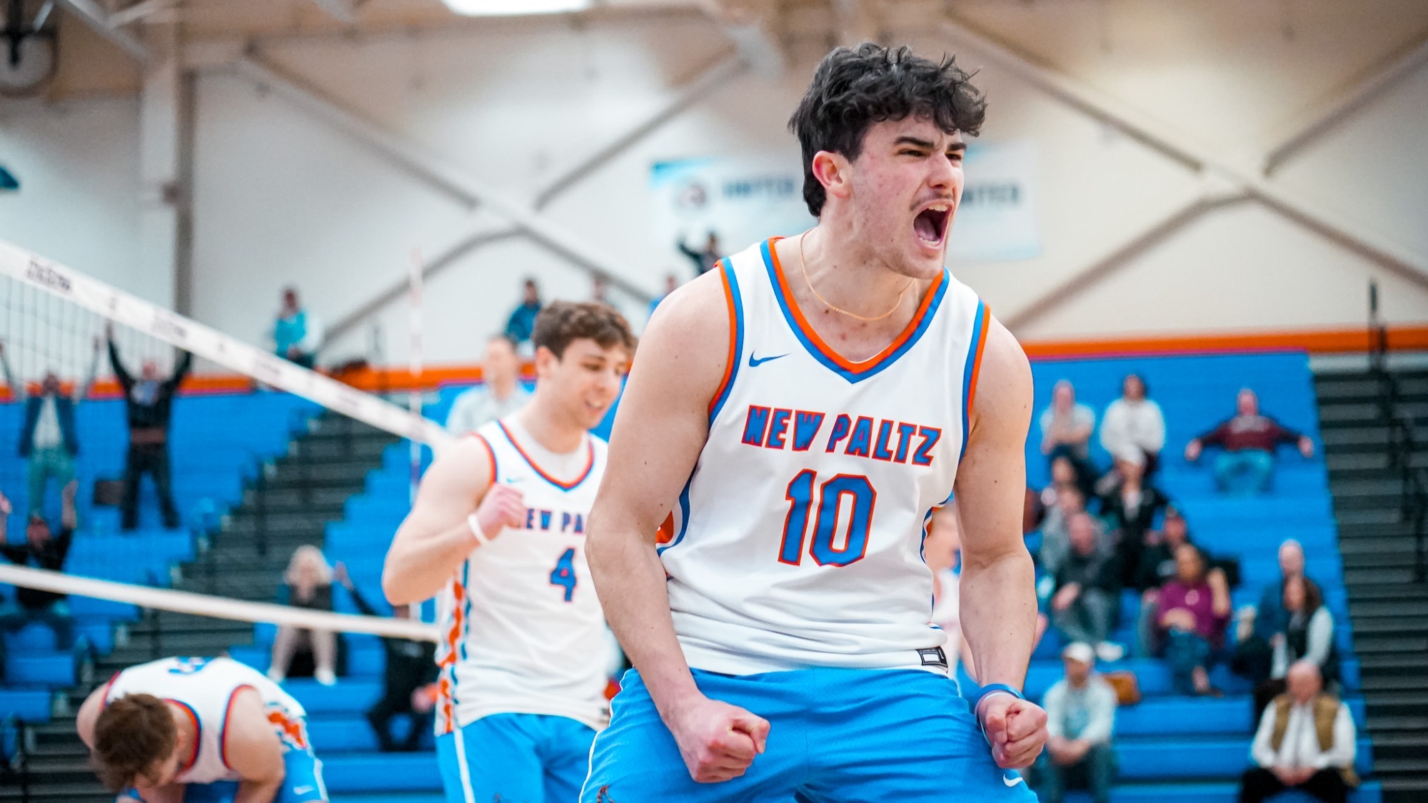 Nikko Tenedorio celebrates after a win over No. 1 Springfield