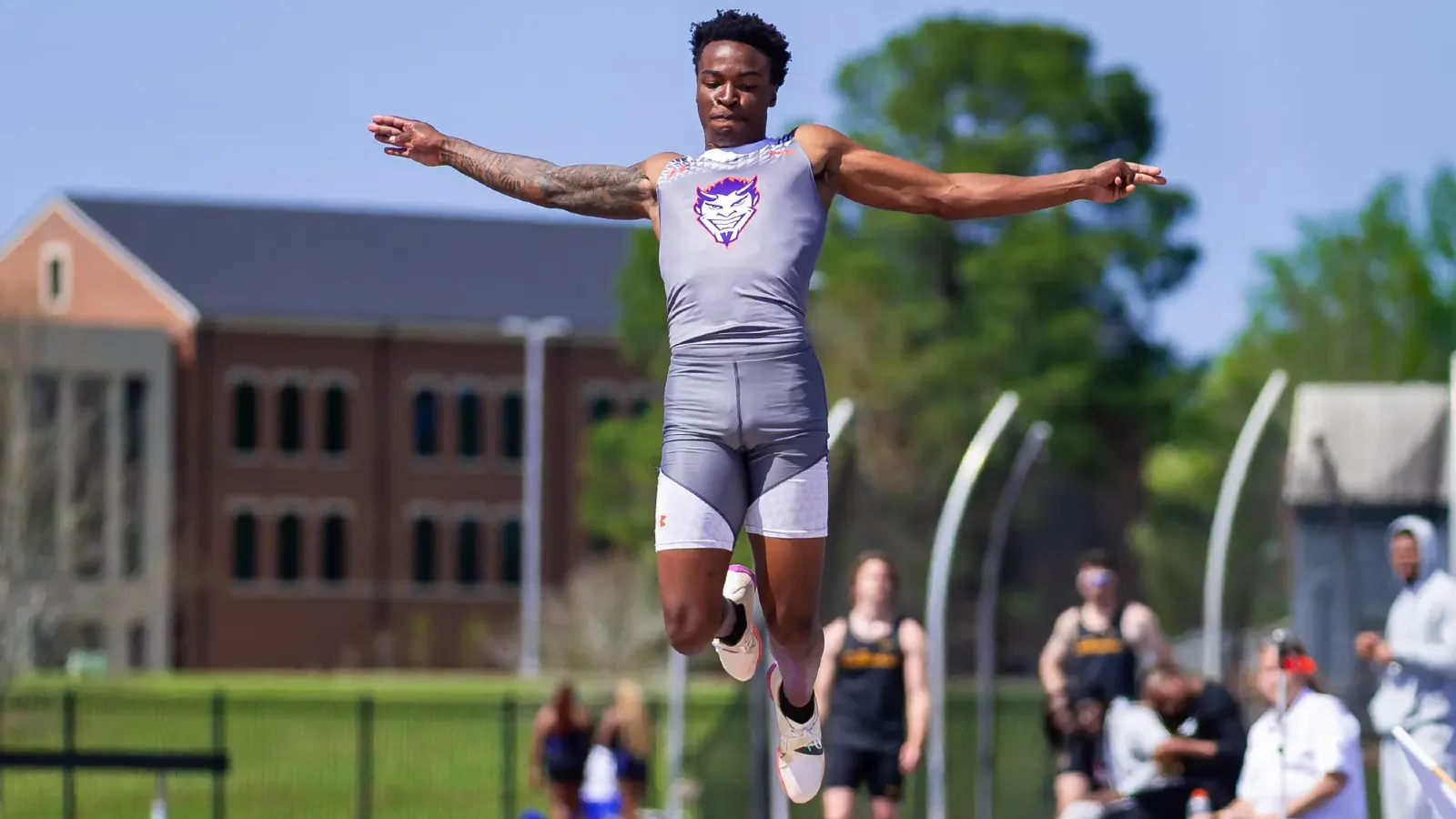 Roy Morris in the long jump