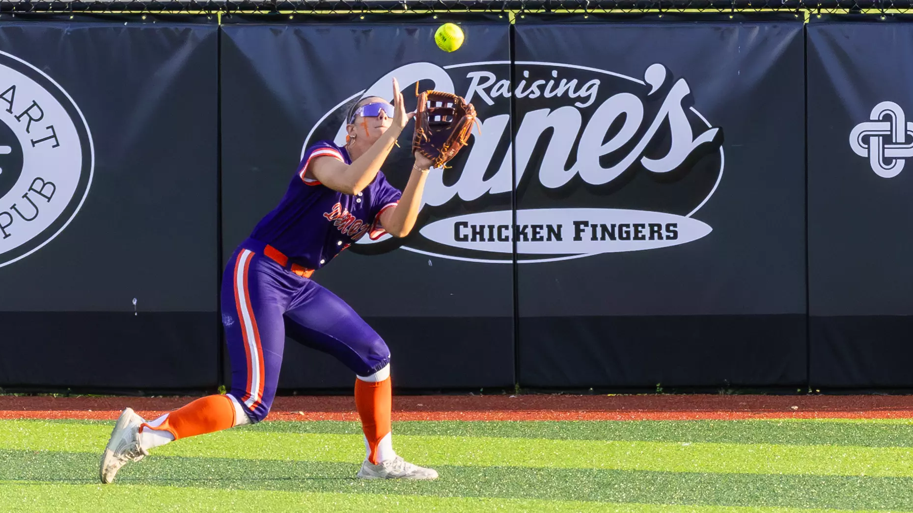 NSU 23 Makynlie Jones catches the ball in right field