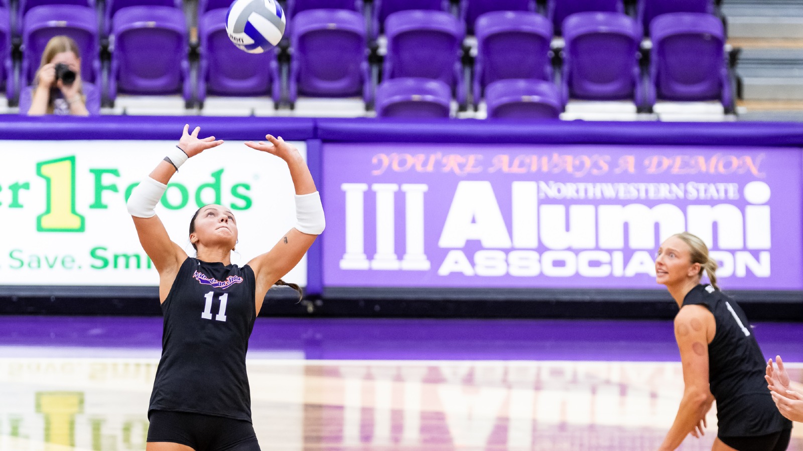Jade Longlad attempts a set during match against Alcorn State Aug. 21