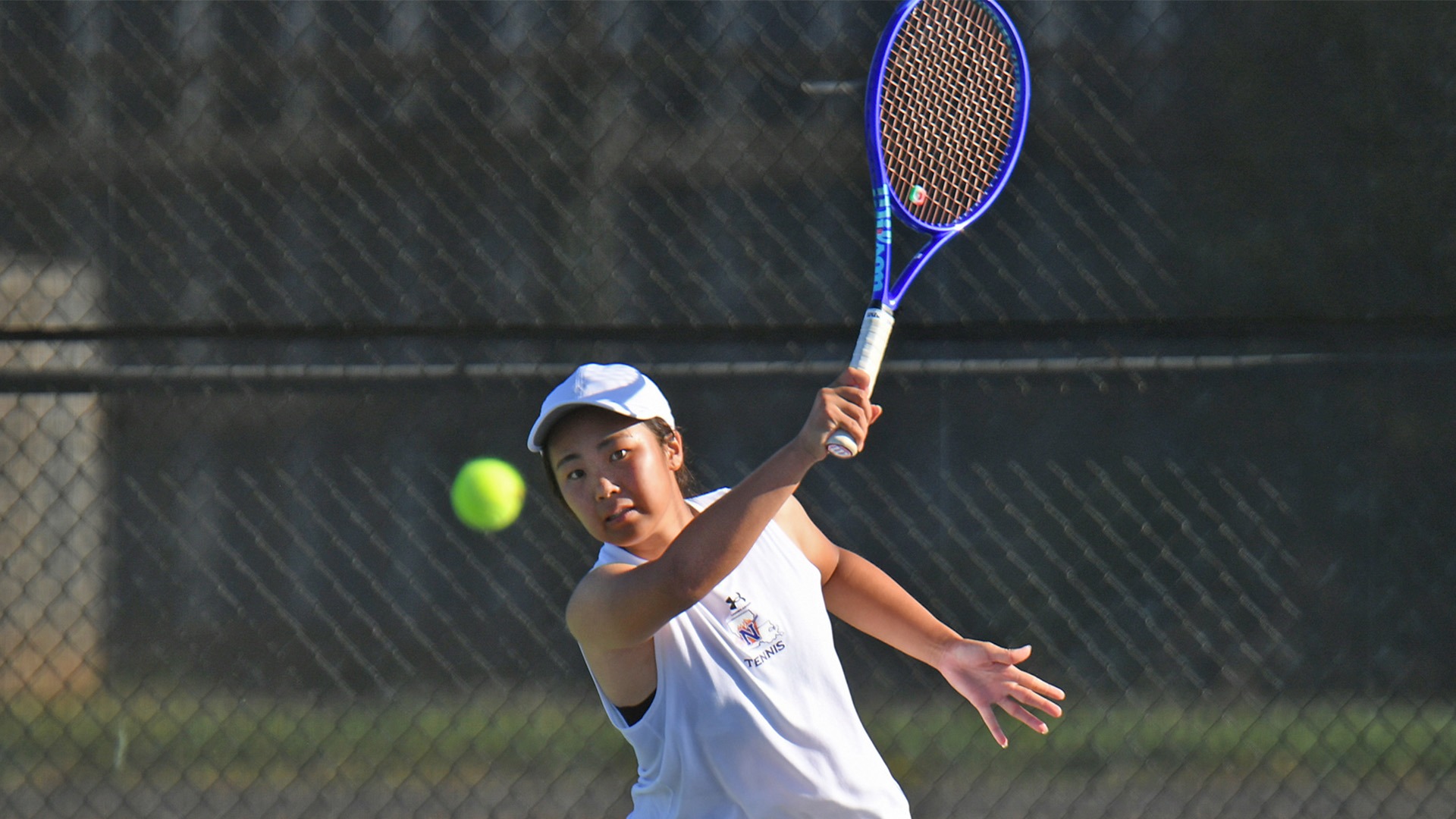 Northwestern State's Nico Tagami returns a shot during Day 2 of the Lady Demon Invitational.