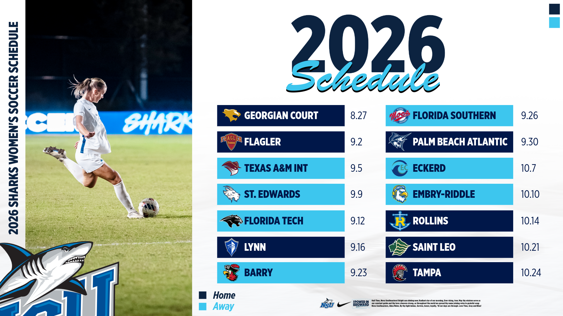 WSOC 2026 Schedule