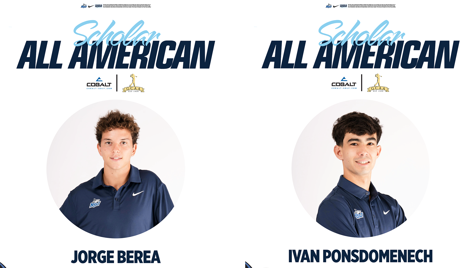 2026 Men's Golf Scholar All-Americans