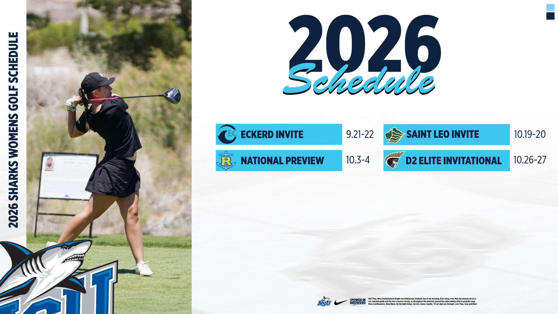 NSU Women's Fall 2026 Schedule