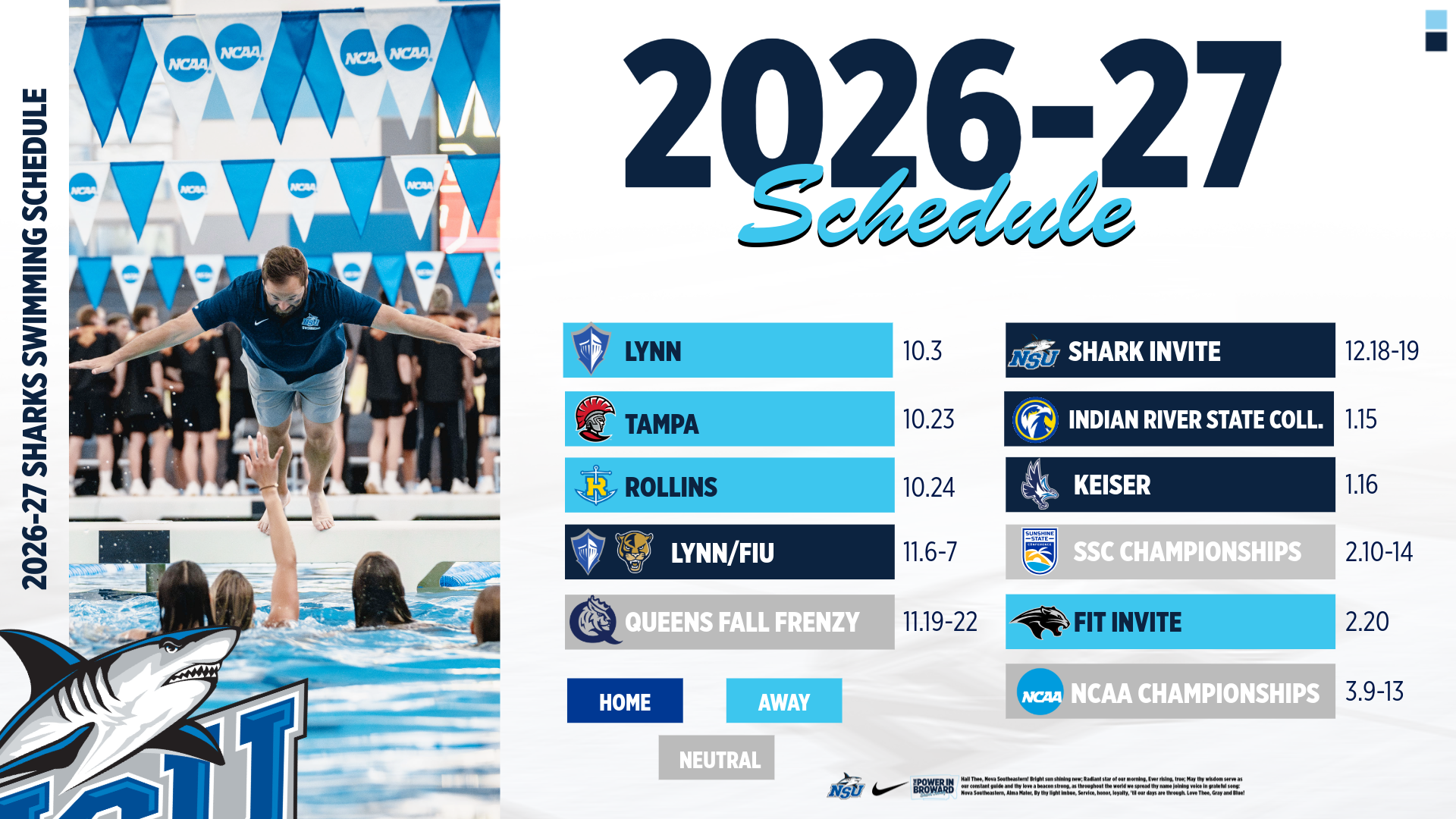 26-27 Swimming Schedule