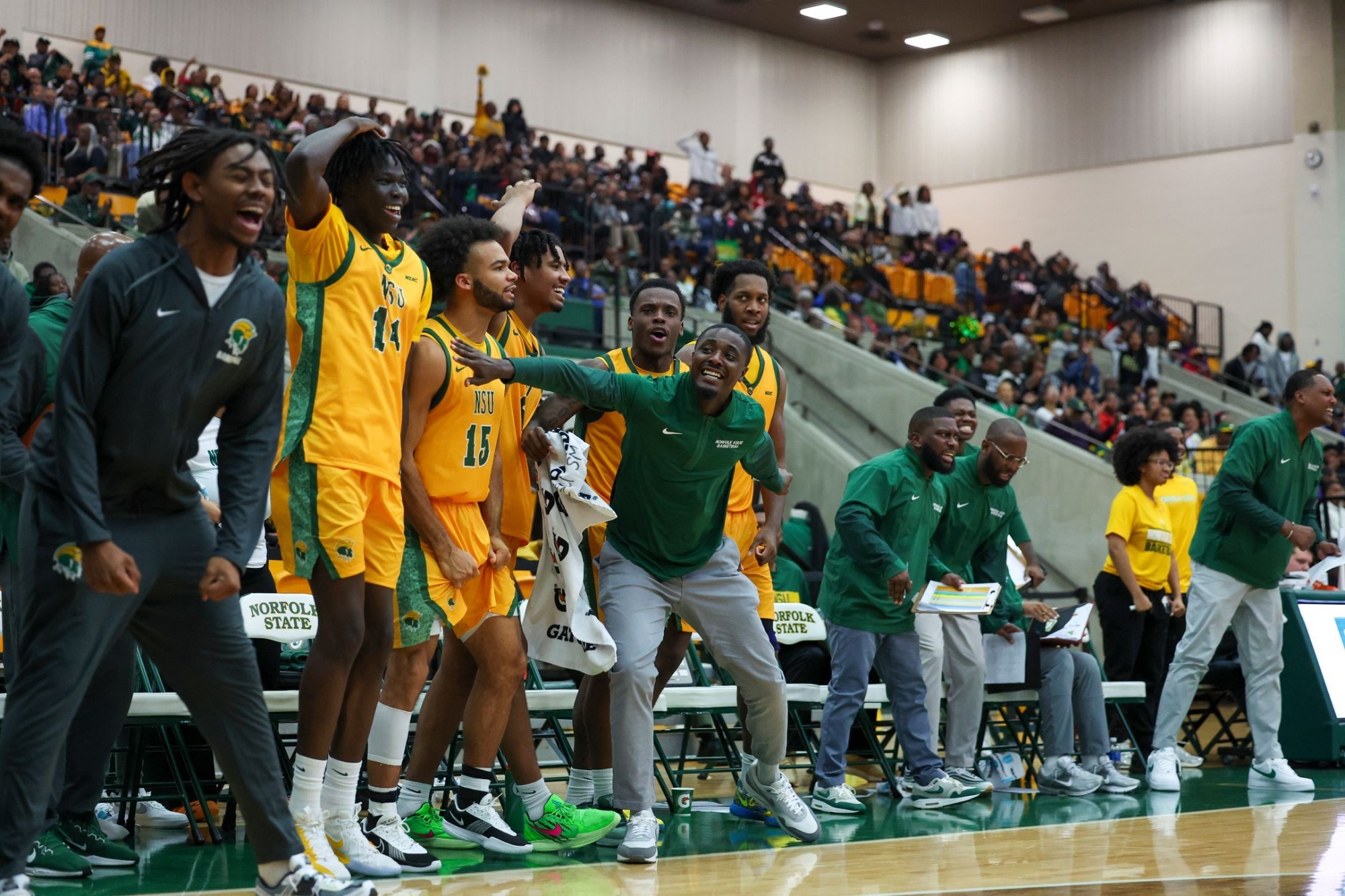 Team Bench Celebration vs Hampton