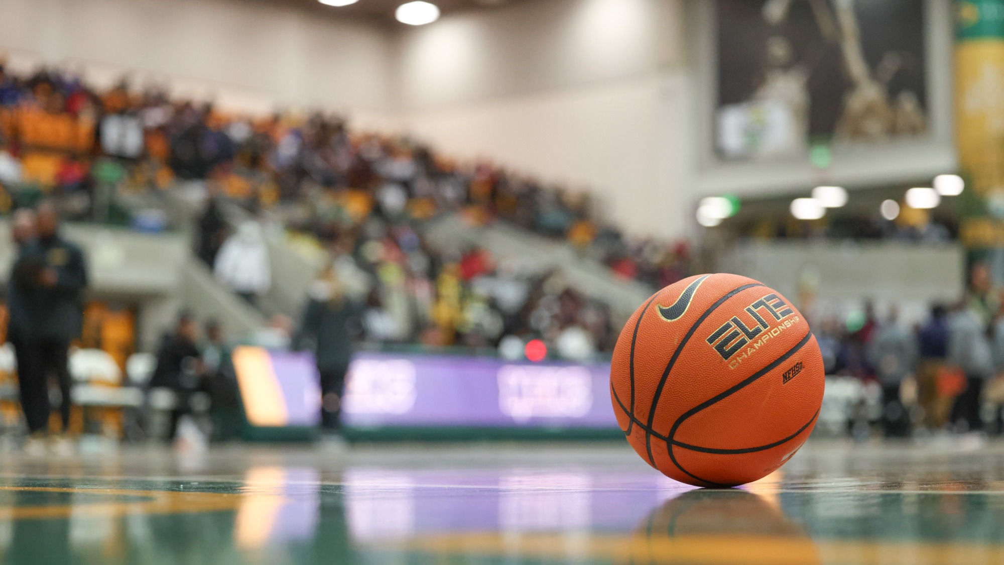 Ball on court basketball