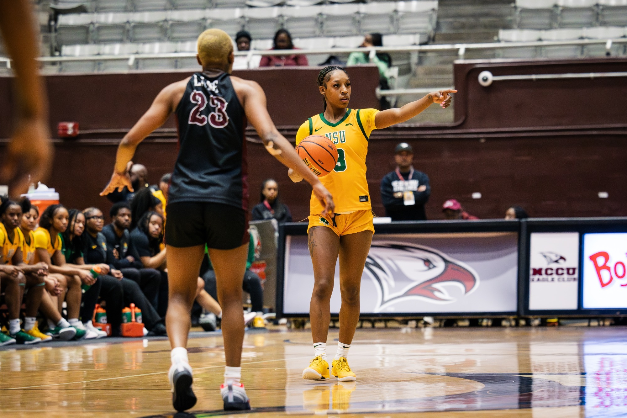 Jasha Clinton calls the play against NC Central