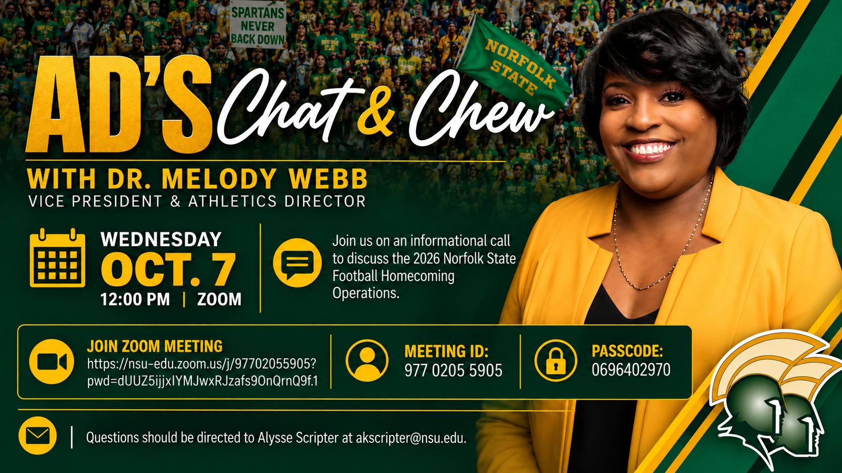 AD Chat & Chew - Homecoming 10-7-2026