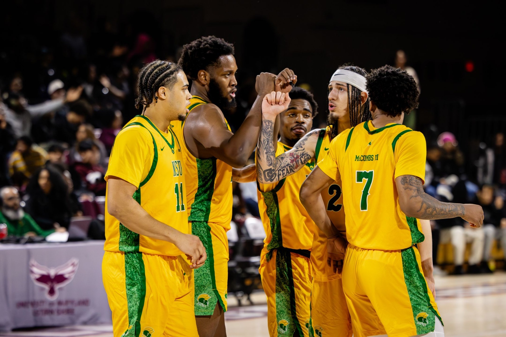team huddle at UMES 2.16.26