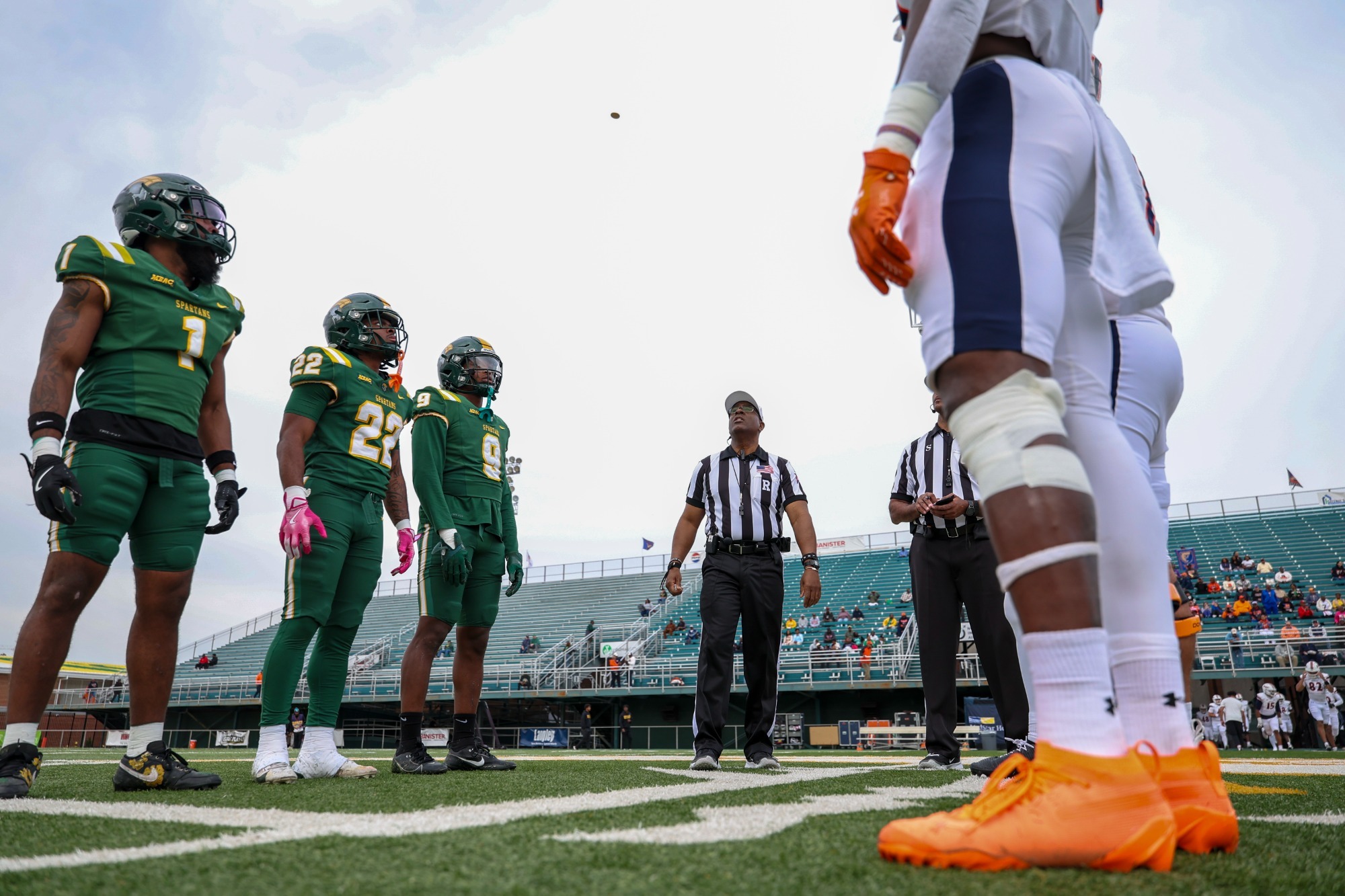 Football Coin Flip against Morgan