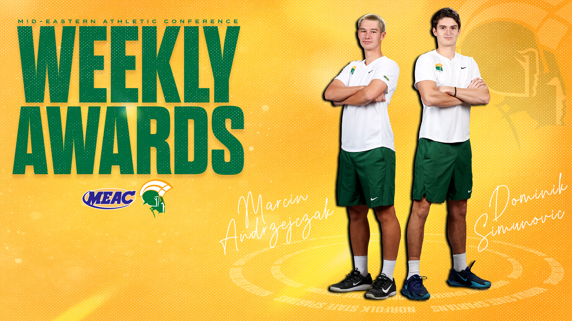 MEAC Players of the Week Simunovic and Andrzejczak 