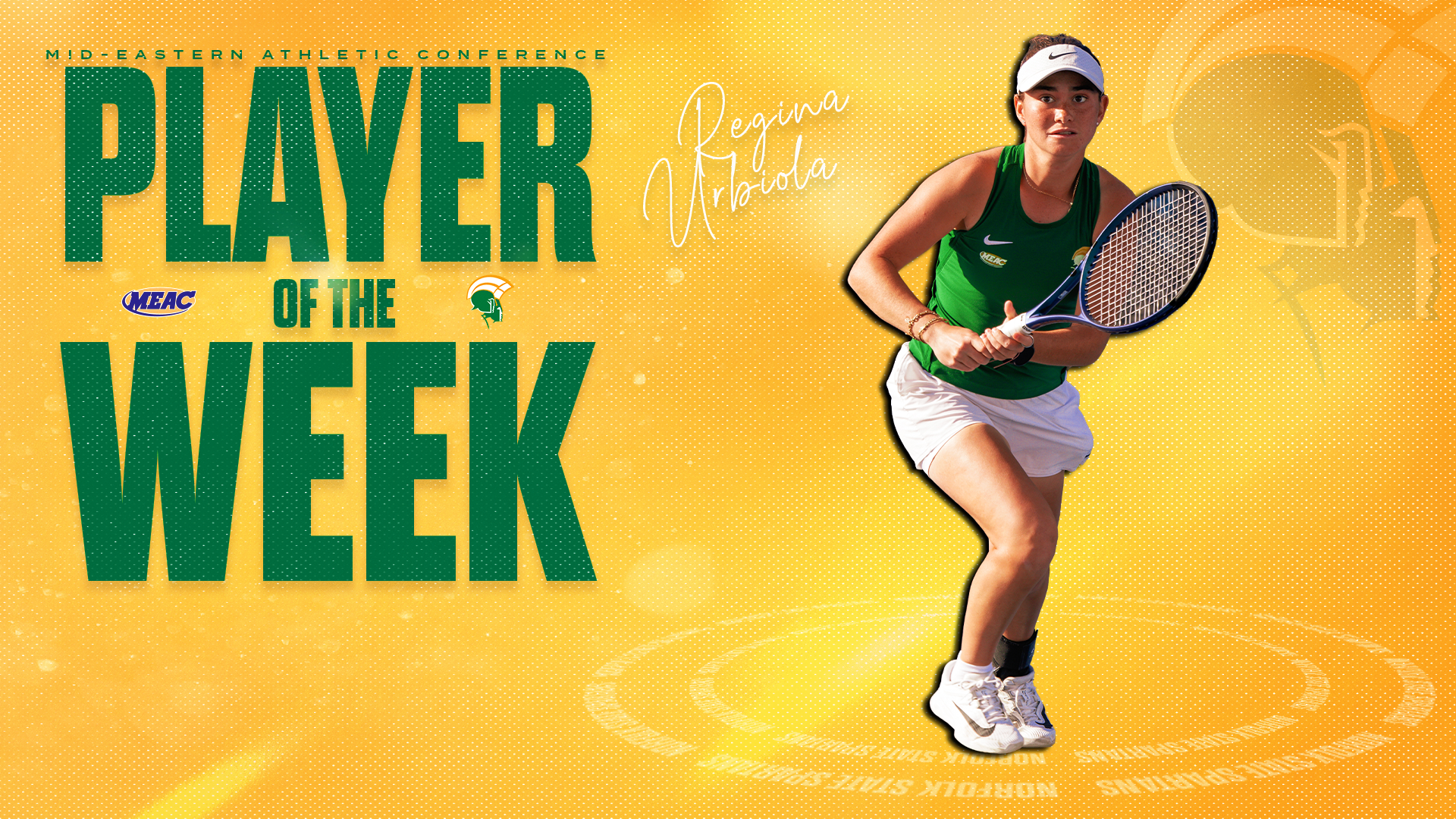 Regina Urbiola MEAC Women's Tennis Player of the Week