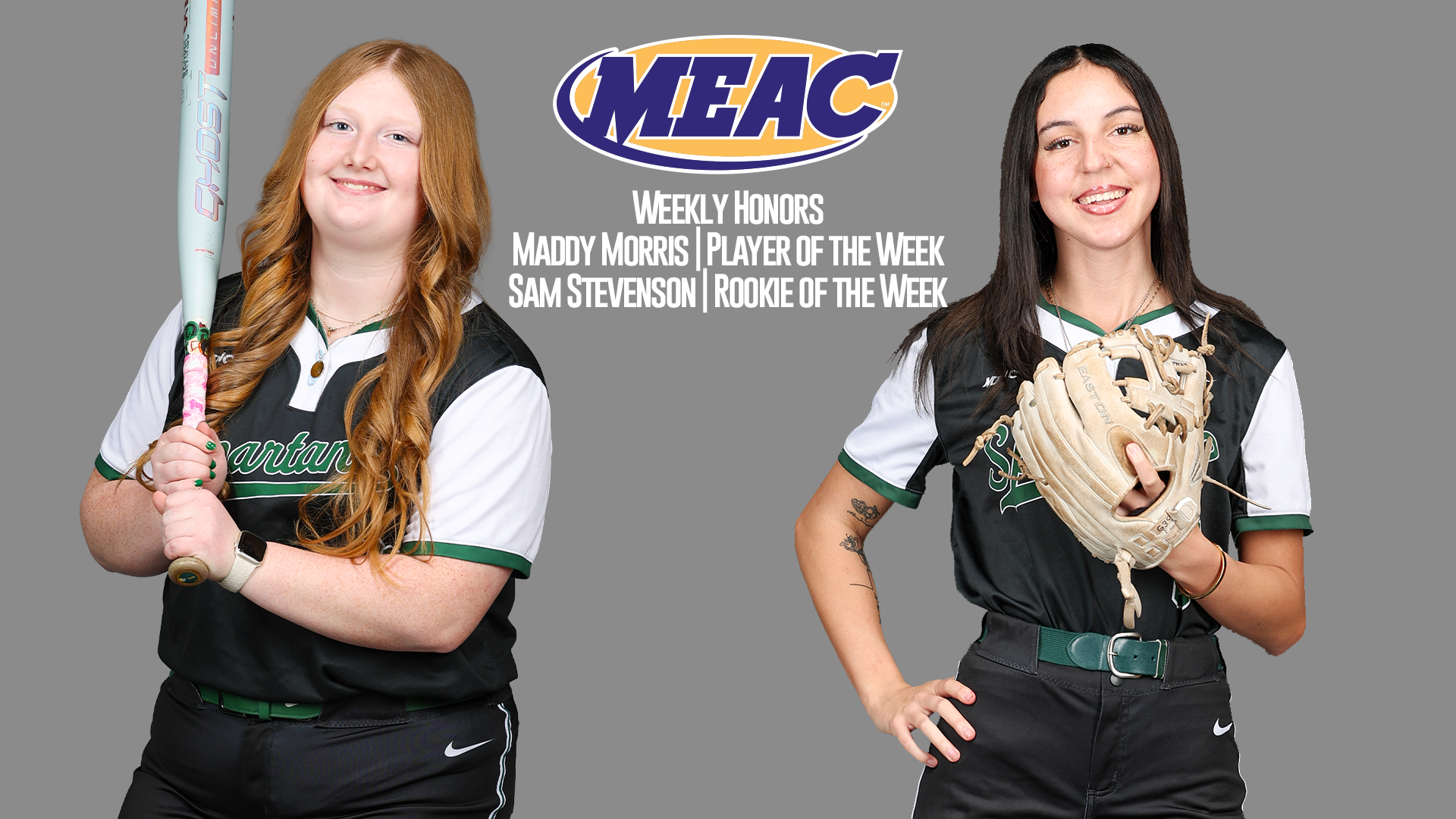 Maddy Morris and Sam Stevenson MEAC Player of the Week