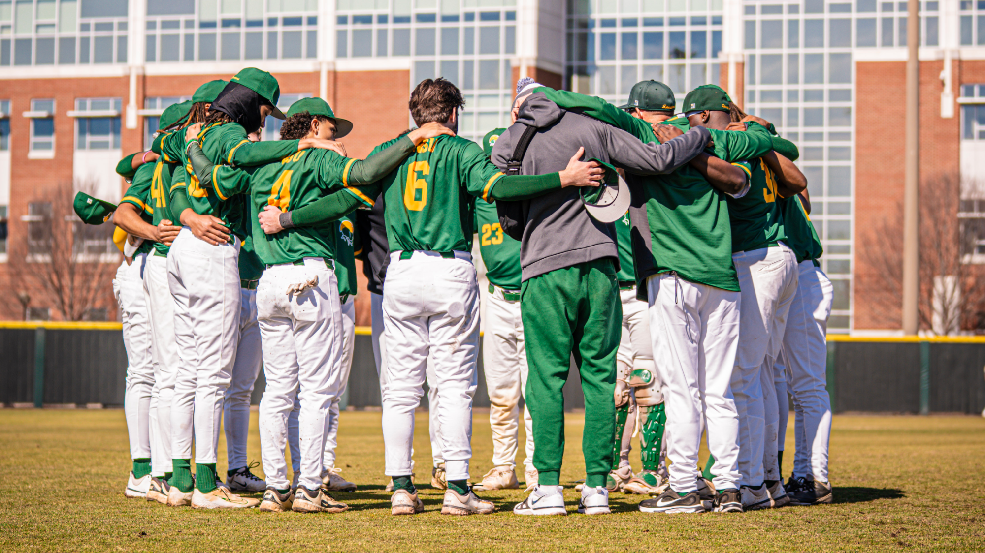 Baseball huddle